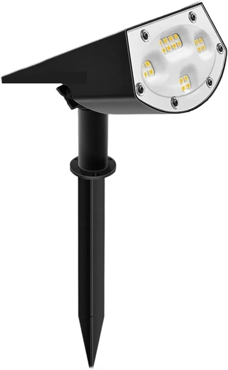 2-in-1-Strahler, wasserdicht, verstellbar, für Außenbereich, Terrasse, Weg, Garten, Auffahrt, hell, energieeffizient, warmweiß, 4 Stück