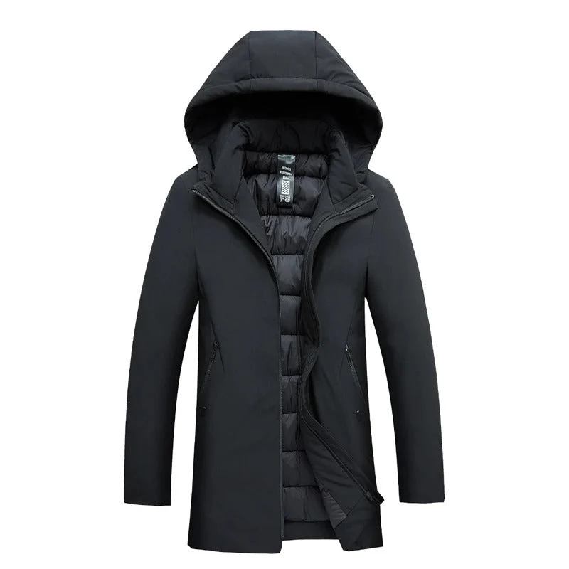 Winterparka f��r Herren | Warme Jacke mit Kapuze