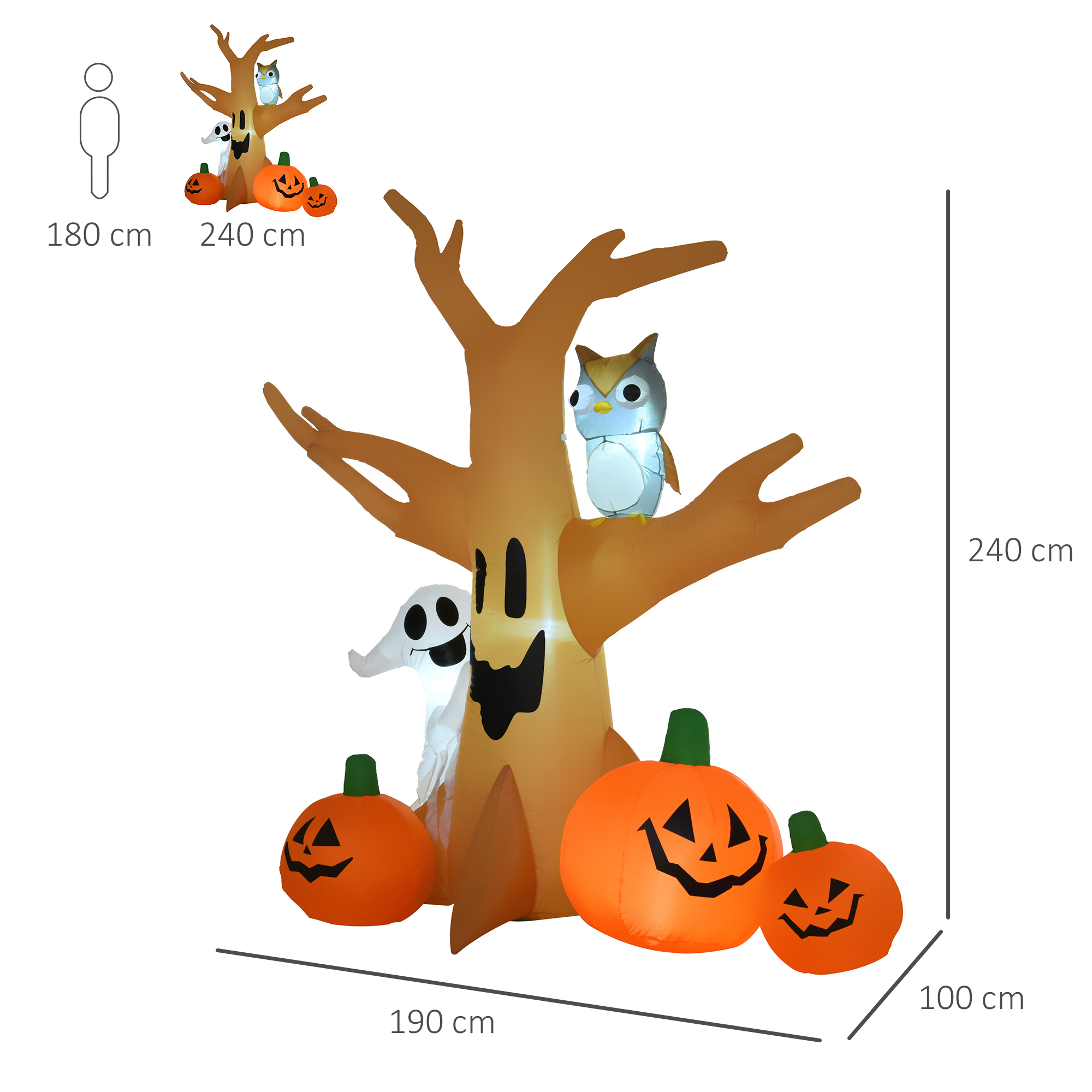 Halloween opblaasbaar spook