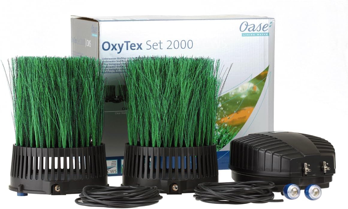 OASE 50249 Teichbel��fter OxyTex Set 1000, Teichbel��ftung, Sauerstoffversorgung, Bel��ftungspumpe, Filtermedium, erh?ht Filterleistung um bis zu 25%