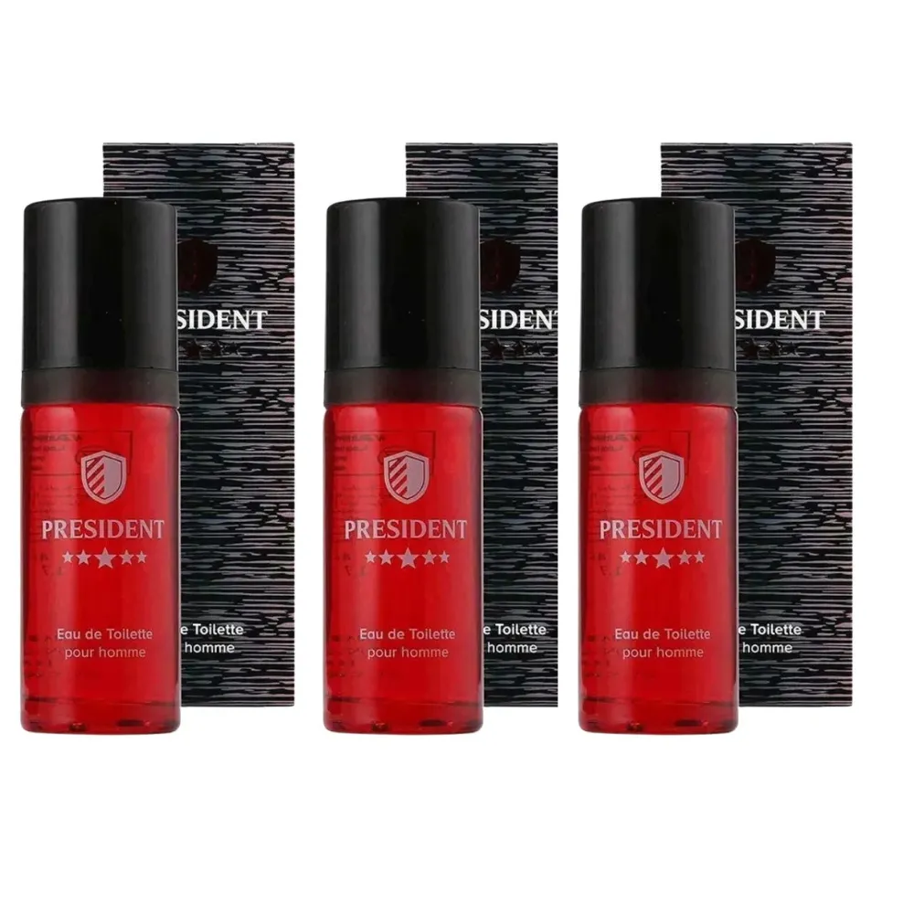 3 x Milton Lloyd President Mena??s Perfume 55ml Parfum de Toilette