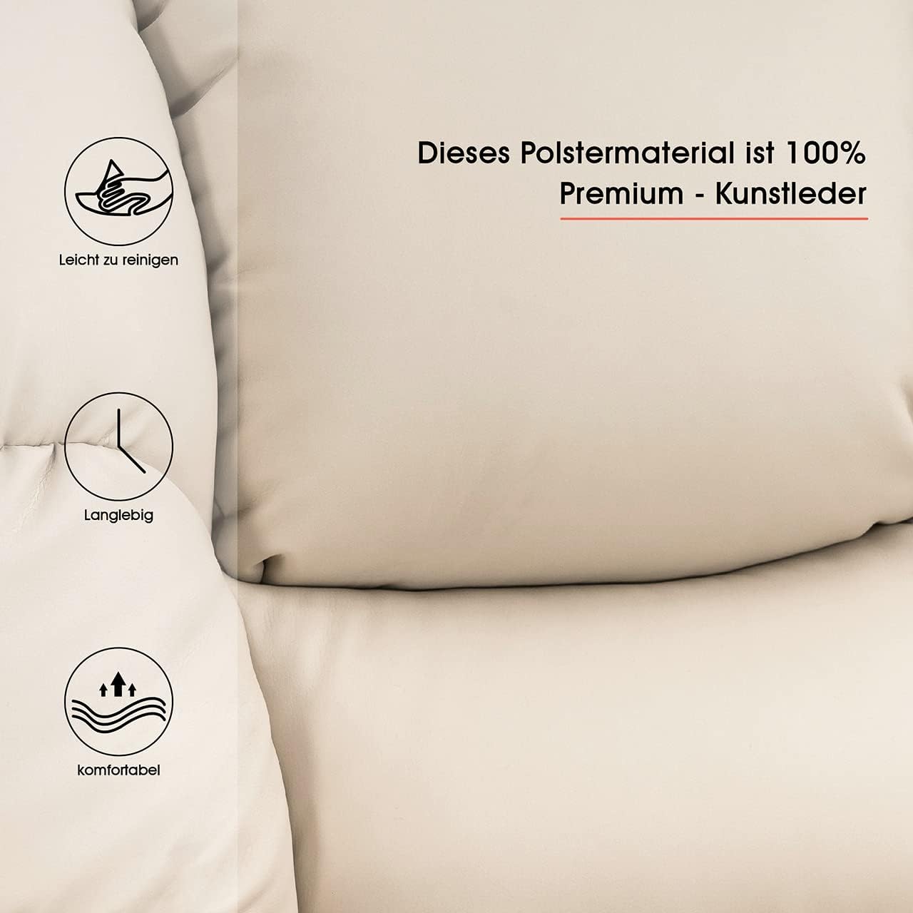 M MCombo Elektrisch Relaxsessel Massagesessel Fernsehsessel Liegefunktion Vibration Heizung 7061 neues Modell (Cremeweiß-Kunstleder)