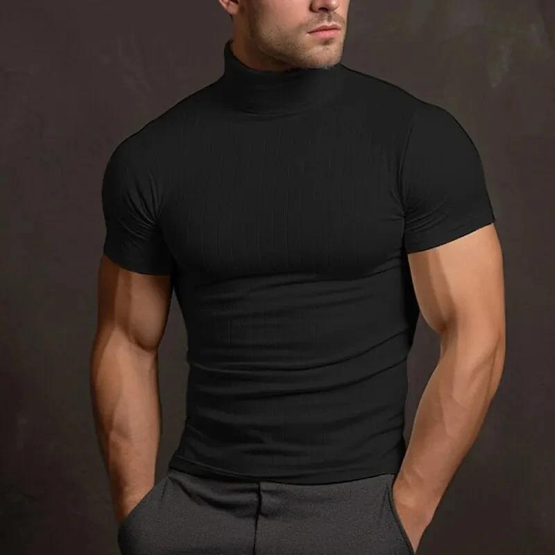 Rollkragenpullover Herren Slim Fit | Atmungsaktives Rollkragen Shirt aus weichem Material | Bequemes Langarmshirt f��r M?nner