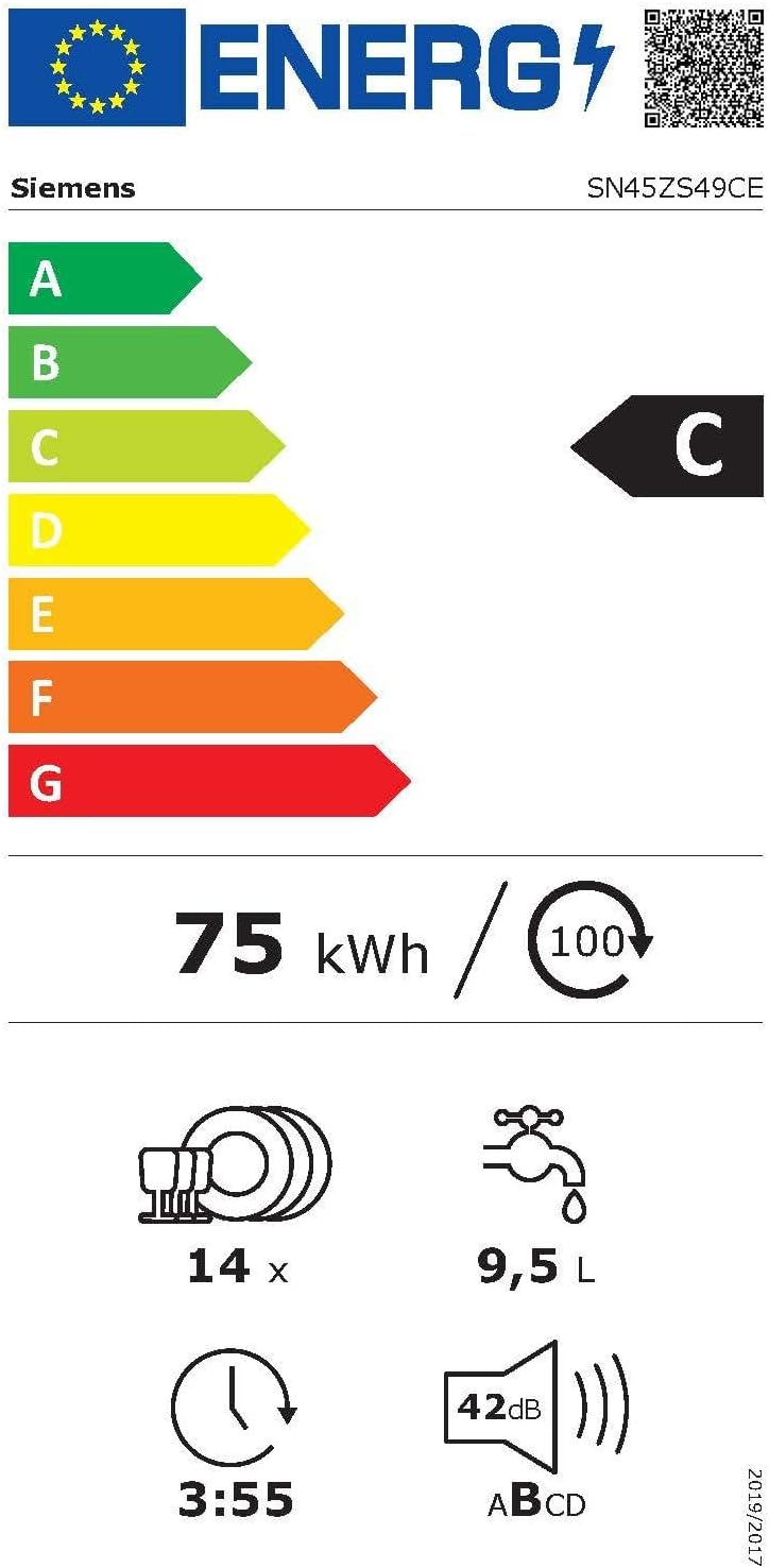 Siemens SN63EX14VE, iQ300 Smarter Geschirrspüler, Vollintegrierte Spülmaschine mit Besteckschublade, 60 cm, Auto Türöffnung dank autoOpen dry, Besonders leise durch iQdrive-Motor, infoLight aquaStop