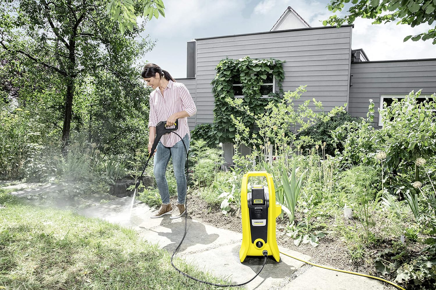 Kärcher 36 V Akku-Hochdruckreiniger K 2 Battery, Druck: 110 bar, 1-fach Strahlrohr, Dreckfräser, Gartenschlauchanschluss A3/4, Gewicht: 4,5 kg, verwendbar mit dem Kärcher 36-V-Akku, ohne Akku