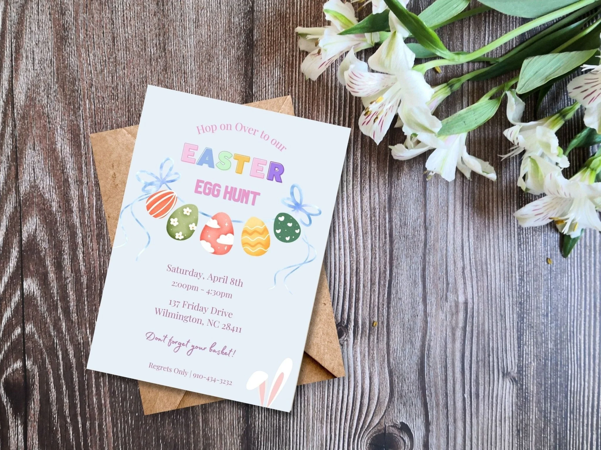 Easter Egg Hunt, Easter Brunch Invitation, Easter Egg Hunt Invitation Template, Easter Sunday Party Invitation