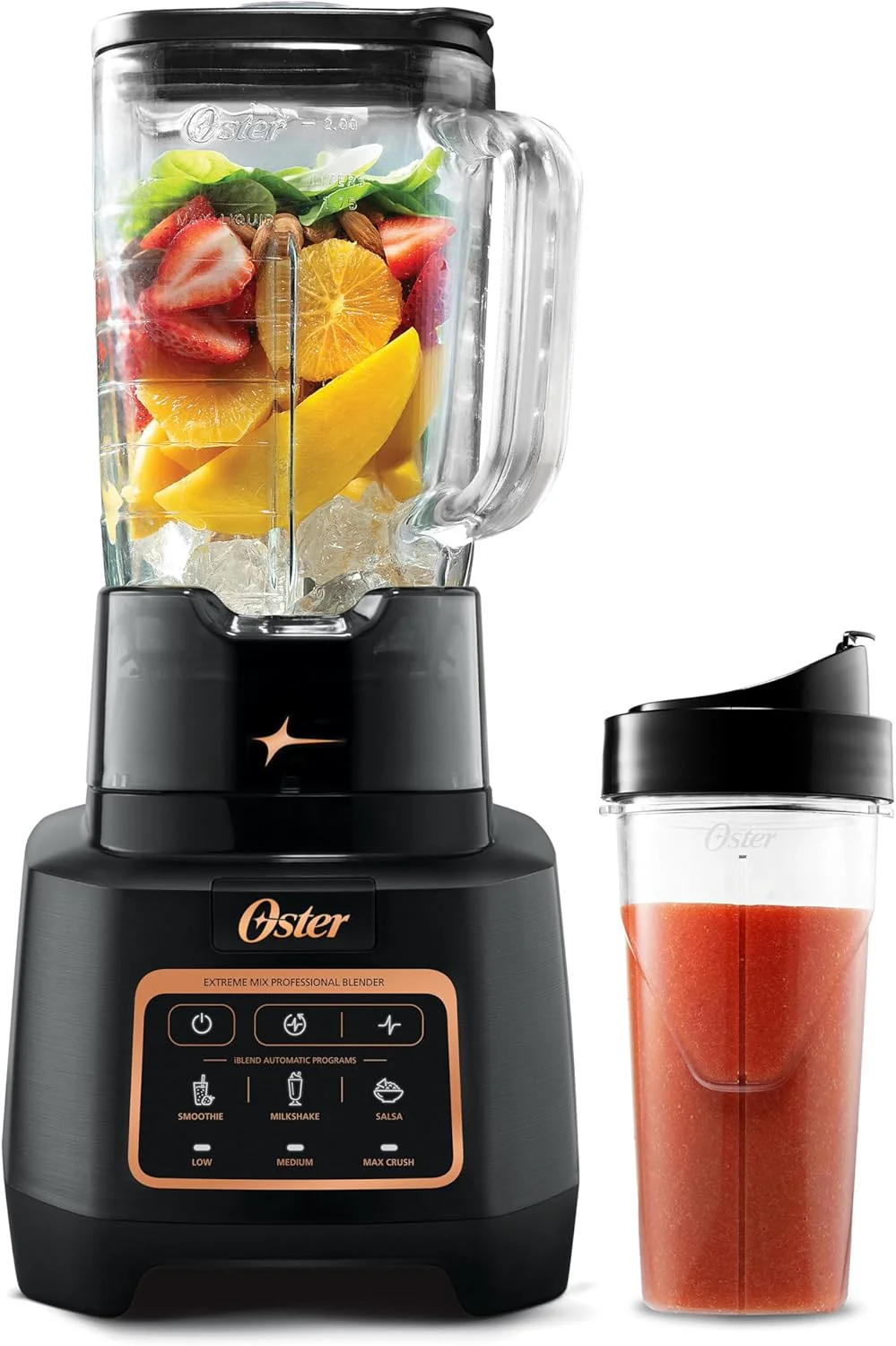 Oster Extreme Mix Blender. 1500-Watt High-Speed Countertop Blender with 64oz Jar & Auto Programs. Perfect for Smoothies. Milkshakes. Salsa