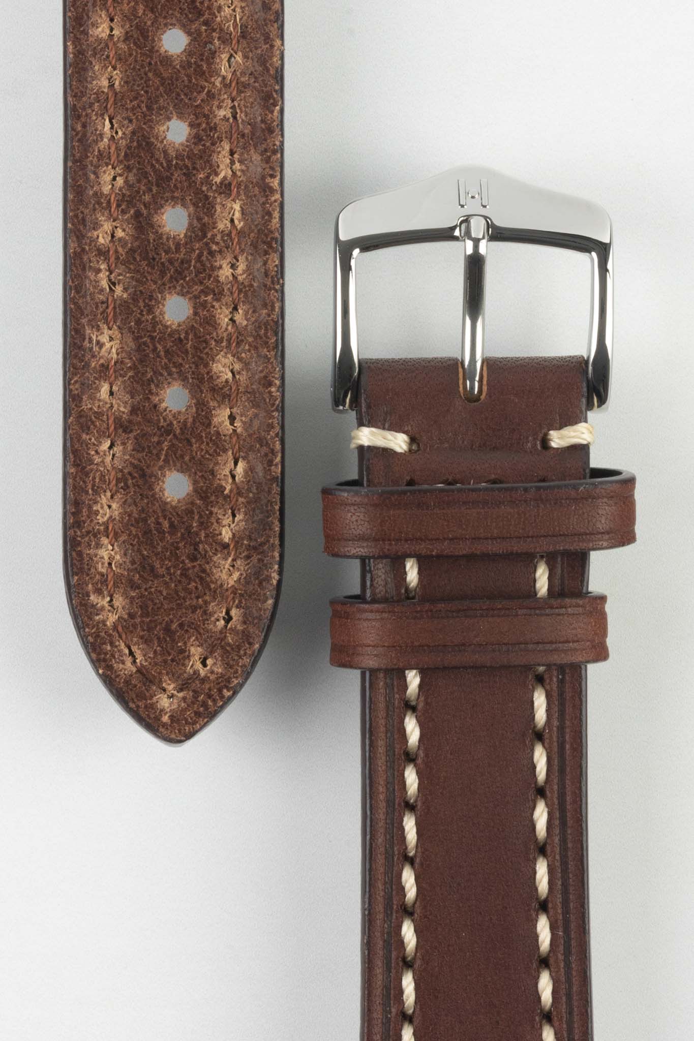 Hirsch LIBERTY Leather Watch Strap in BROWN