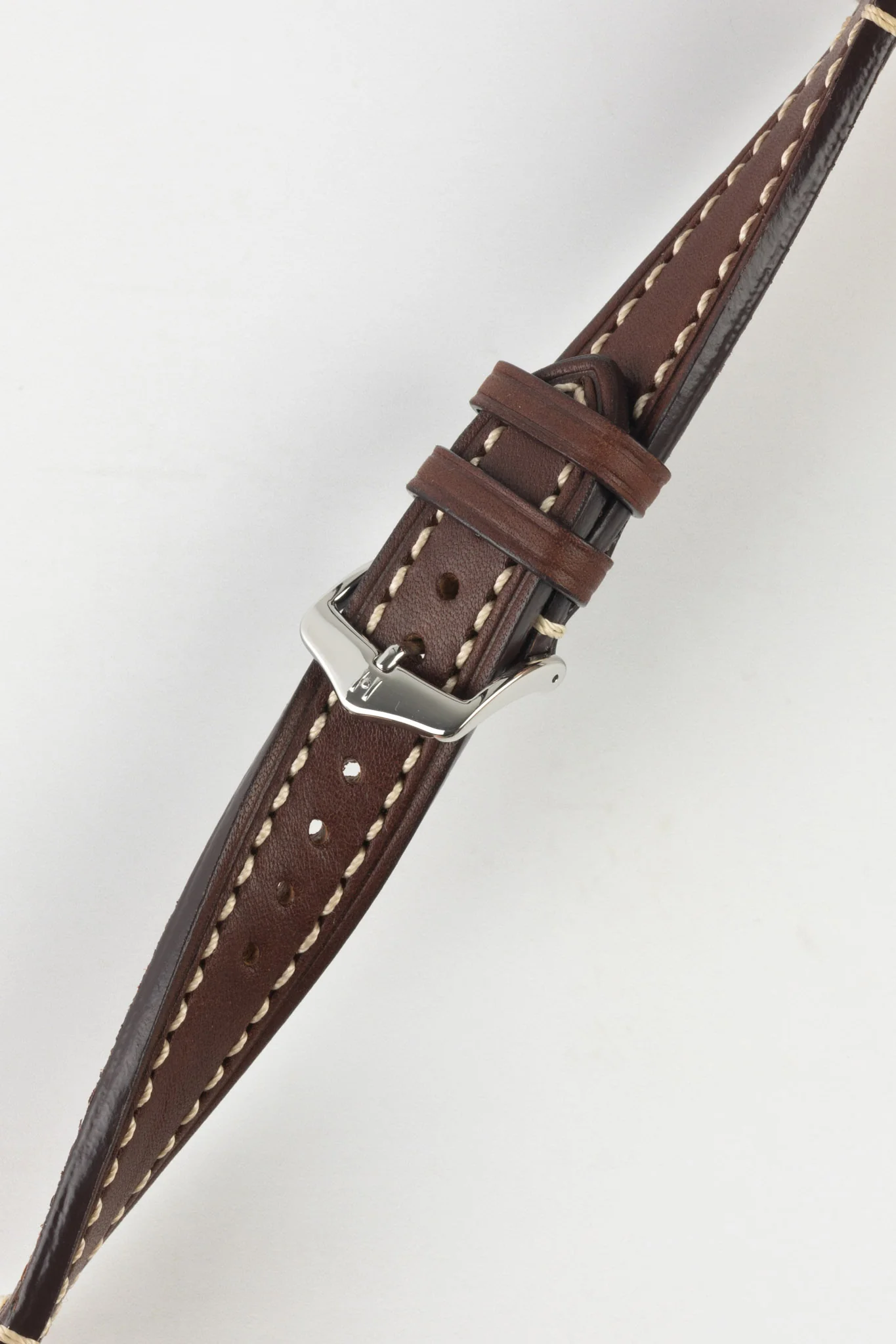 Hirsch LIBERTY Leather Watch Strap in BROWN