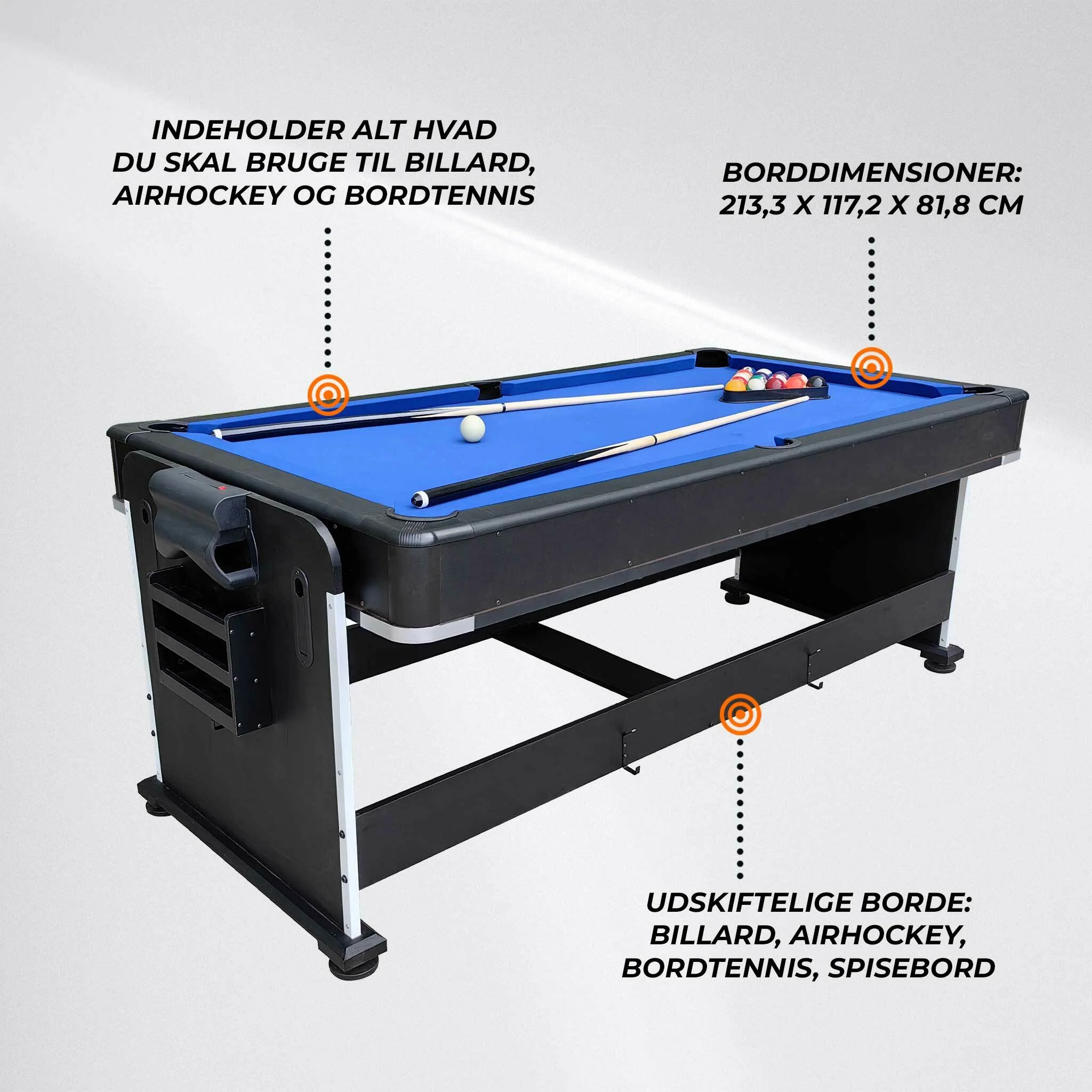 Blackwood Billardtisch 7' 4-IN-1