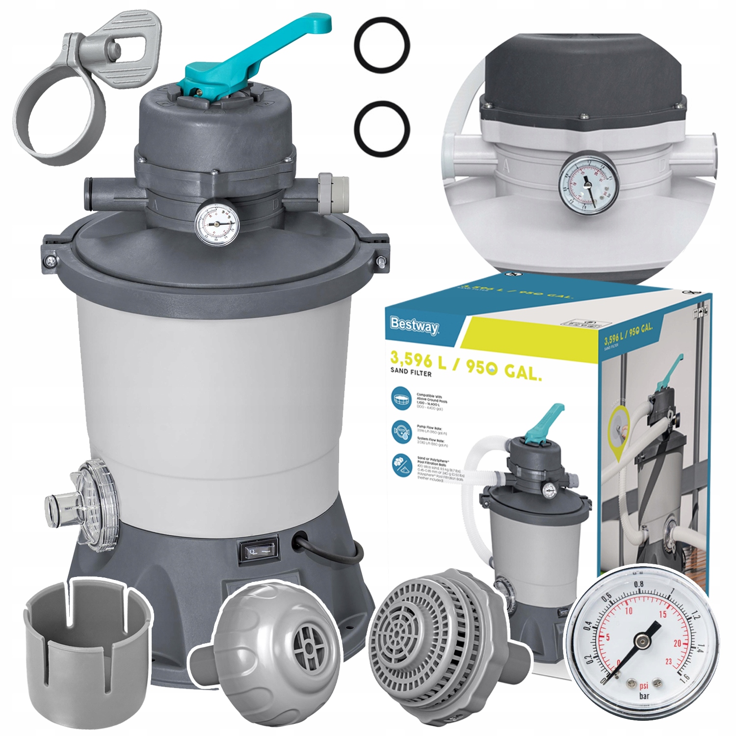 POMPA PIASKOWA Filtrująca Basenowa 3596 L/h FILTR DO BASENU BESTWAY 58515