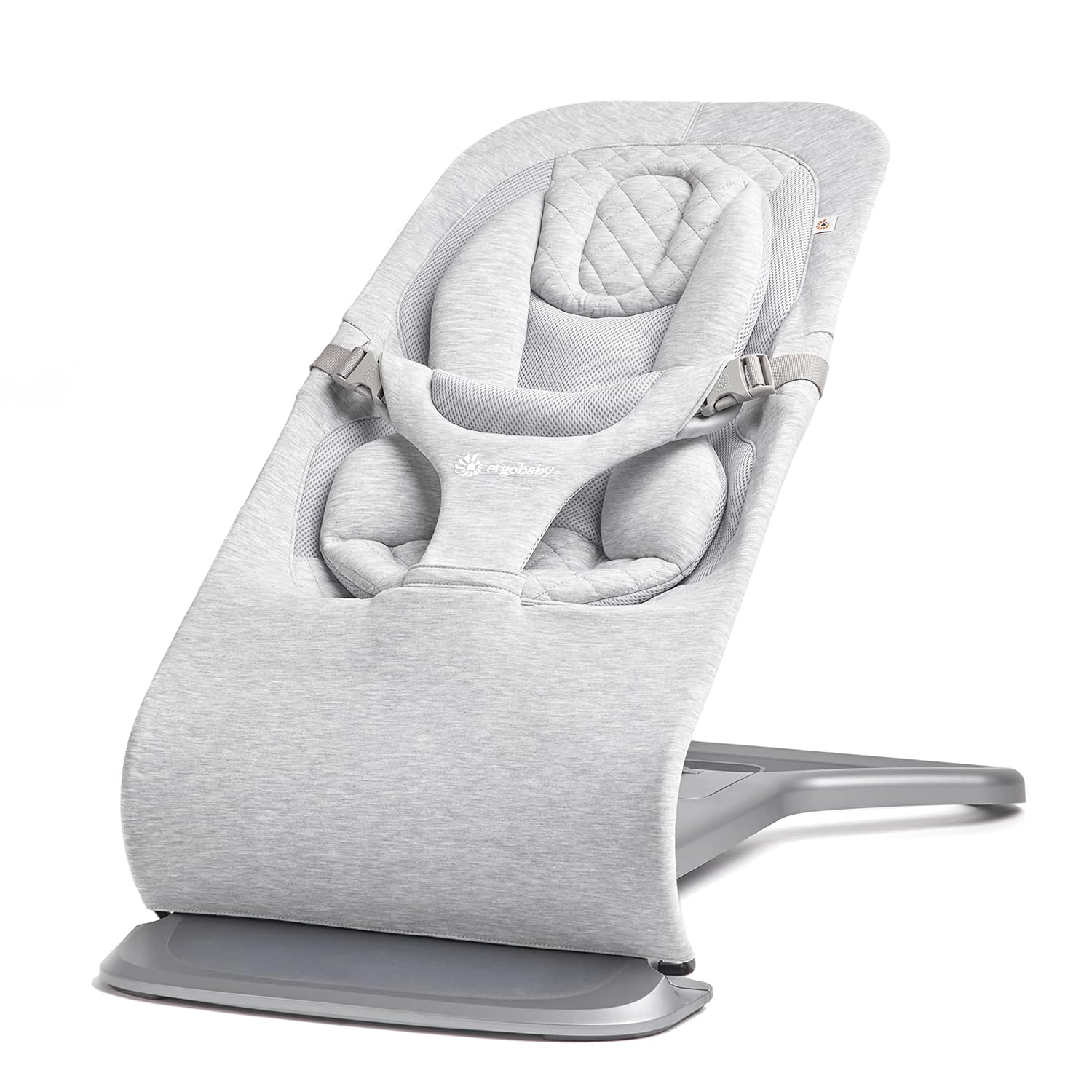 Ergobaby 3-in-1 Evolve Bouncer, Ergonomische Babywippe für Neugeborene ab Geburt bis zum Kleinkind, Babyschaukel mit Neugeboreneneinsatz (2,5 kg - 13,2 kg), Cream