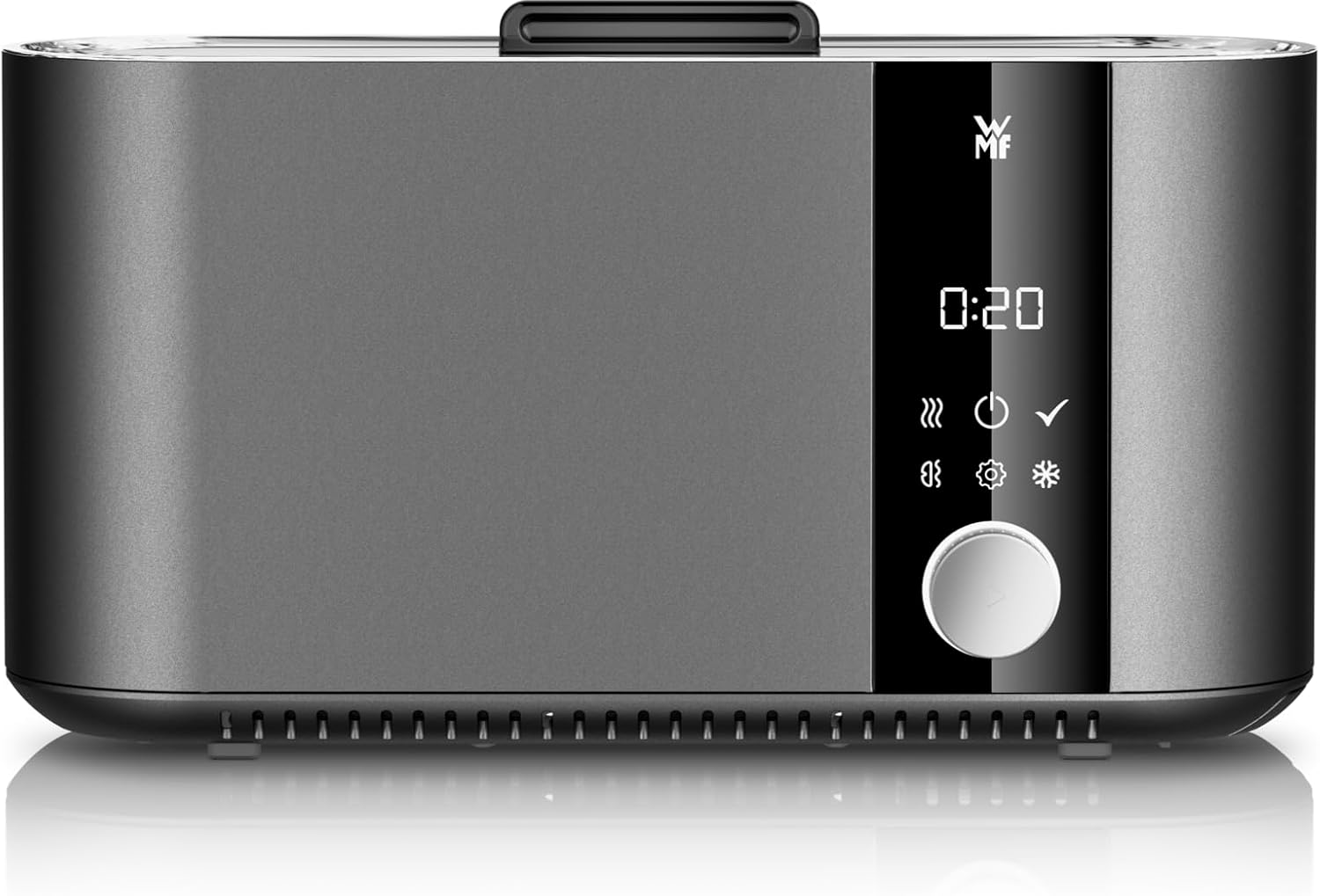 WMF Master Toaster Langschlitz motorisiert, Toaster 2 Scheiben, XXL-Toast, automatische Brotzentrierung, Check-Up Funktion, 980 W Toaster, Touch Bedienfeld, LED-Lichtleiste, Toster edelstahl matt