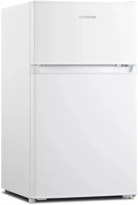 INFINITON | Frigorifico FG-A82B2P | Dos Puertas | Capacidad 85 L | Descongelación DEFROST | Alto 85 Cm | Clase Energética A+ /F | Temperatura Regulable | Color Blanco |