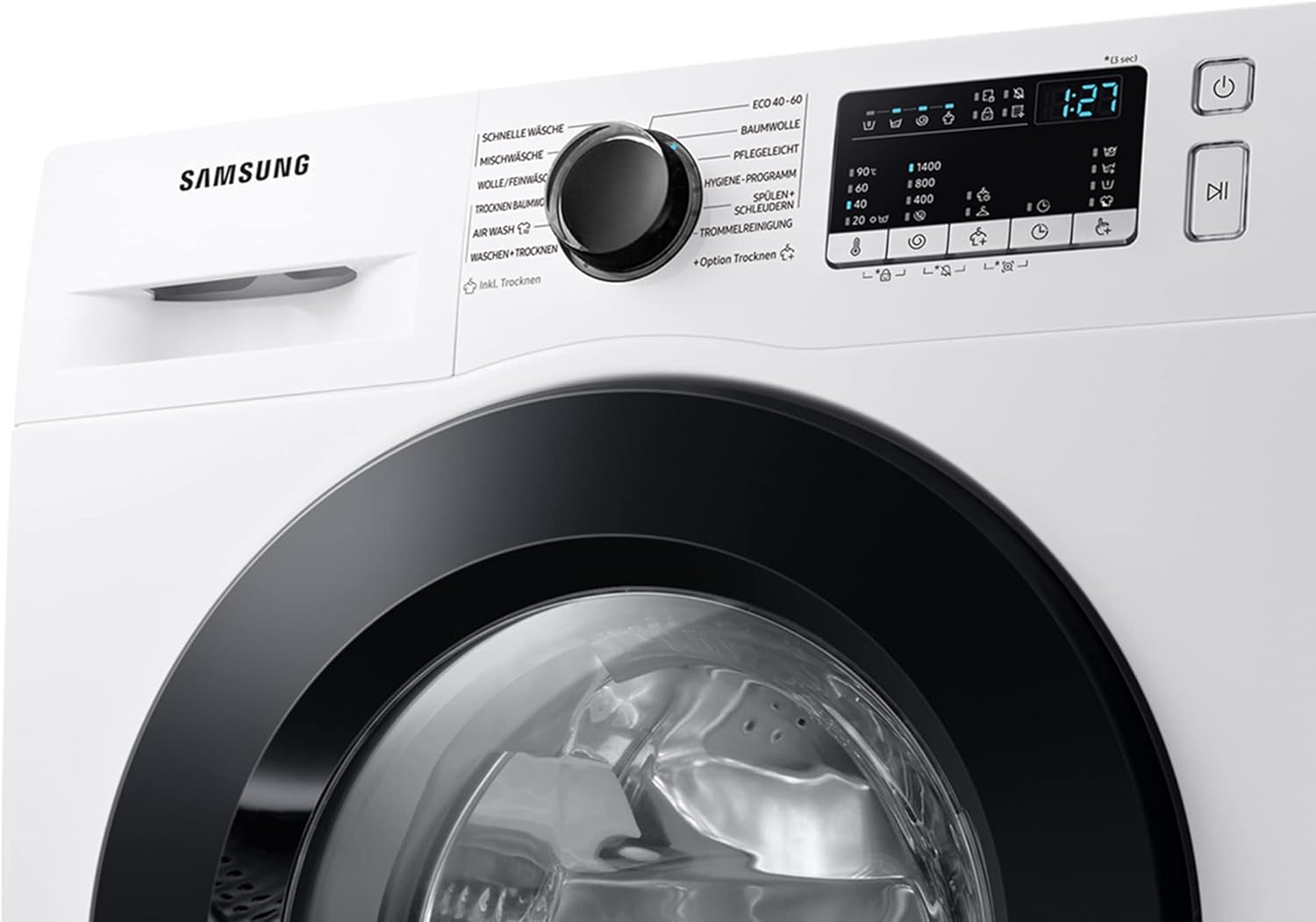 WD81T4049CE/EG Waschtrockner, 8/5 kg, 1400 U/min, Ecobubble, AirWash, Hygiene-Dampfprogramm, Weiß