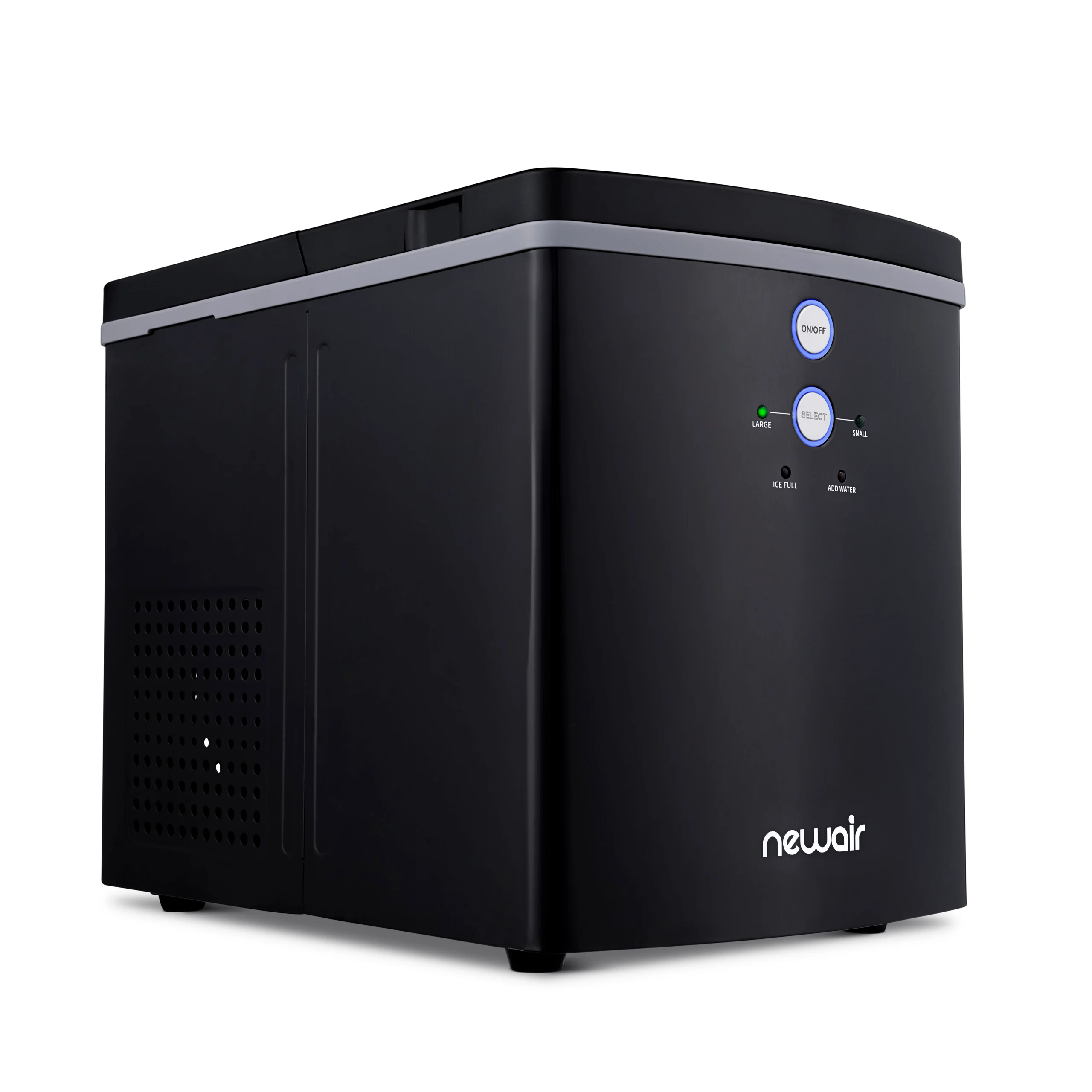 2025 Newair? IJsblokjesmachine voor op het aanrecht. Bullet Ice, 15 kg/dag �C Zwart