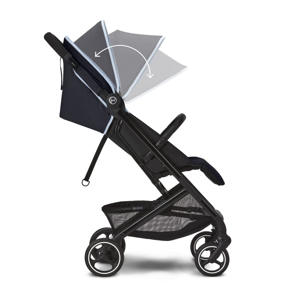 Cybex Gold Kinderwagen Beezy mit One-Pull Harness, Ab Geburt bis ca. 4 Jahre (max. 22 kg), Kompakt und ergonomisch, Almond Beige (Beige mit schwarzem Rahmen)