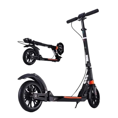 UE MAOLU Monopattino per Adulti Non Elettrico in Alluminio con Assorbimento degli Urti Doppio, Monopattino Pieghevole in Un Secondo con Ruota Grande, con Freno A Disco, Altezza Regolabile : Sport e tempo libero