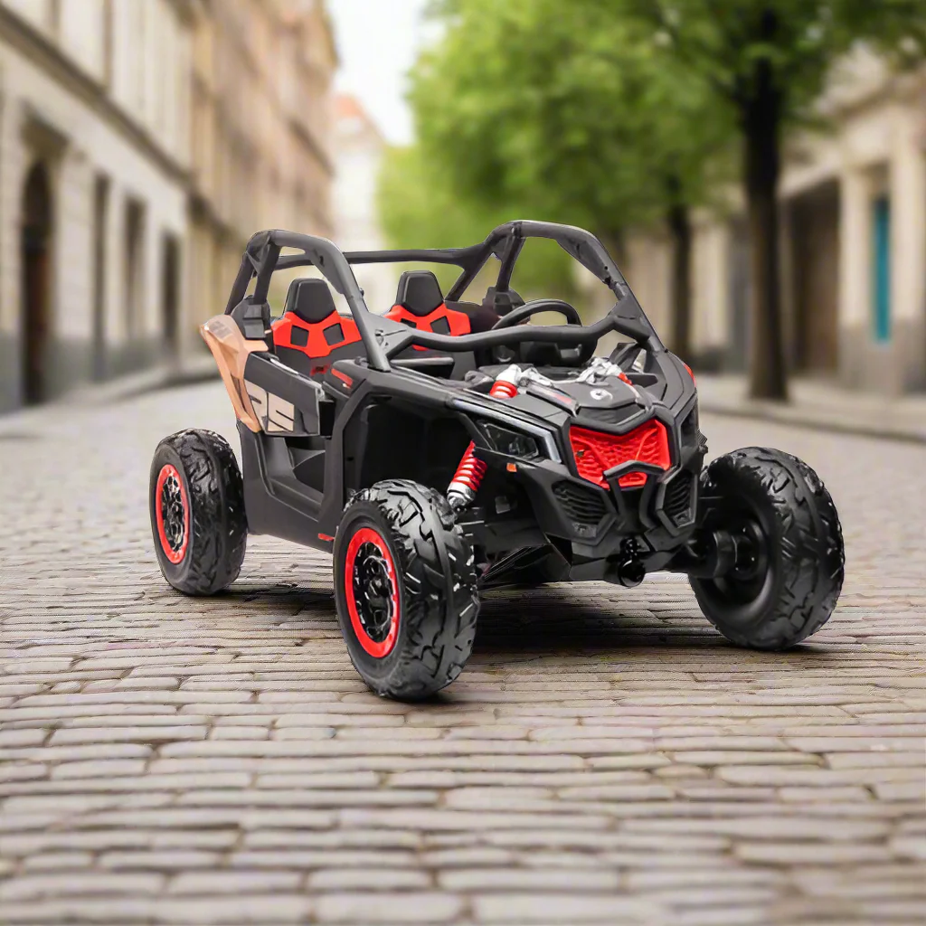 48V CanAm RS 2 Seater Kids ride on UTV, Licensed RS Version 15-  Khaki