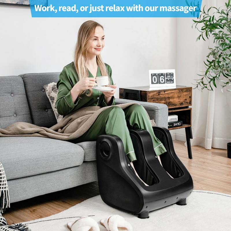 Foot Amp Calf Massager With Heat Amp Remote Shiatsu Kneading Electric Massage Machine With Adjustable Tilt Base Timer Lcd Screen