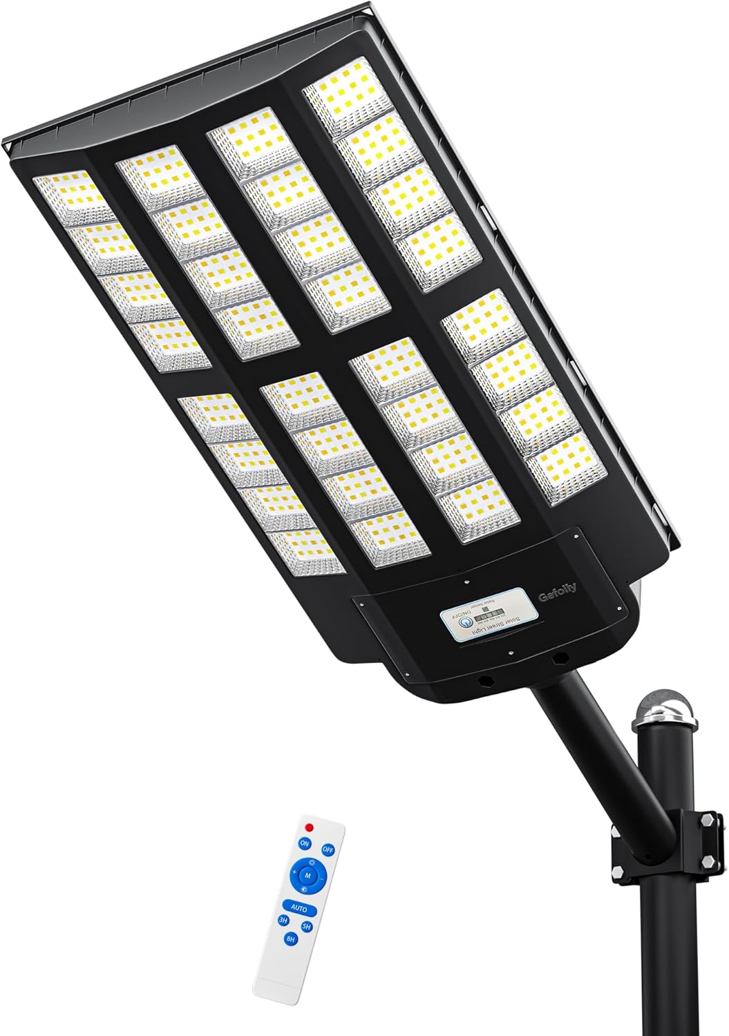 Gefolly SL-7800W Solar Straßenlaterne für Außen -550000LM Solarlampen mit Bewegungssensor, 3000K/4000K/6500K Solarleuchten Dämmerung bis zum Morgengrauen IP67 Solar Wegeleuchte im Freien für Gärten