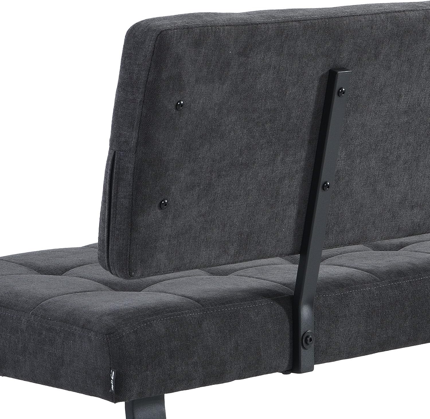 B&D home Sitzbank Sigfrid - Eckbank Esszimmer Mit Lehne, Sitzbank Flur, Pflegeleichter Bezug aus Microfaser in Anthrazit, Kaltschaum-Polsterung, Für Esszimmer, Küche & Flur, 140 cm