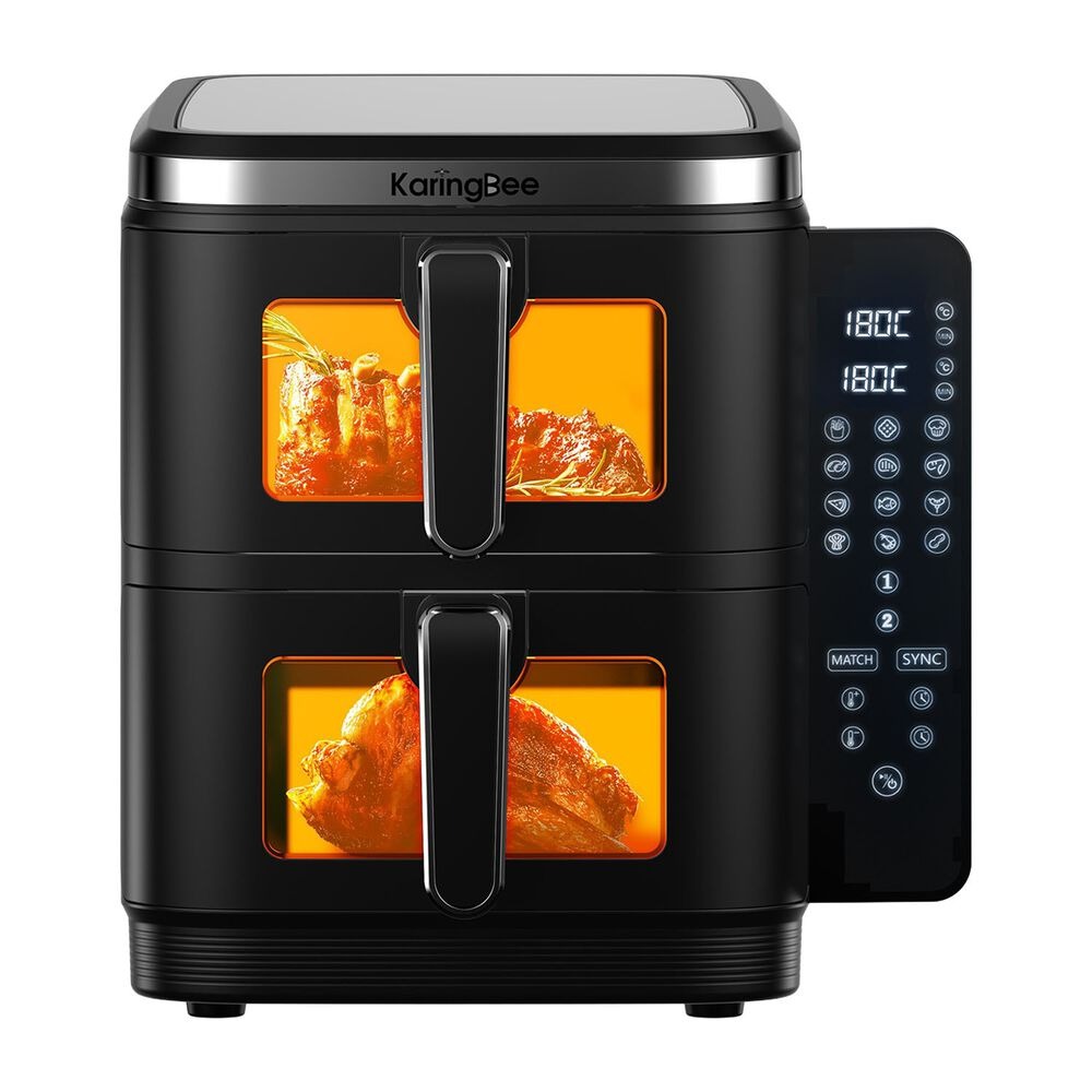 Frytkownica dwukomorowa KaringBee ZHAF-960AP, 2800 W, 2 x 5,5 l, czarna
