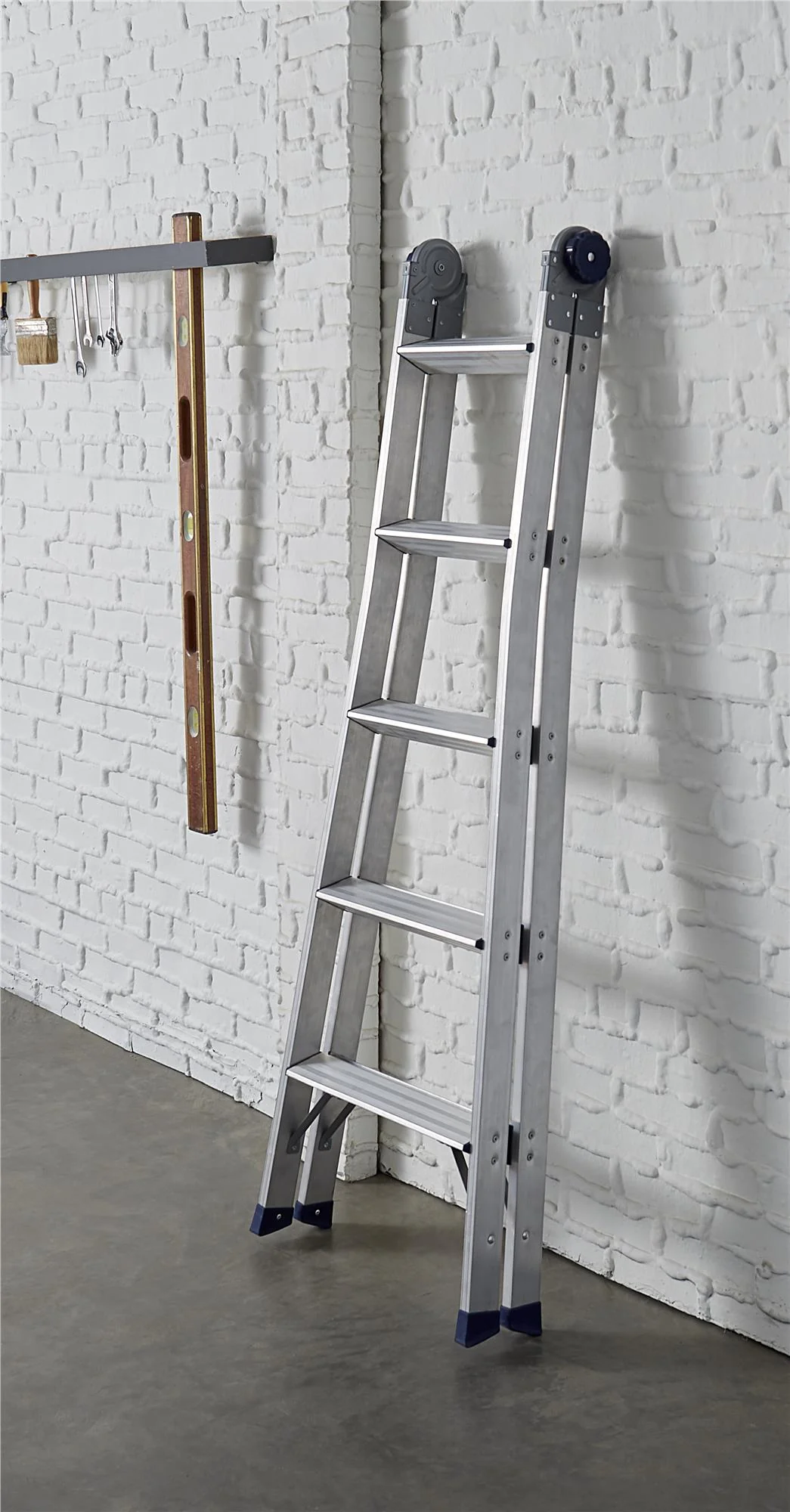 2-in-1 Trap- en Uitklapladder, Bereik 2,64 m