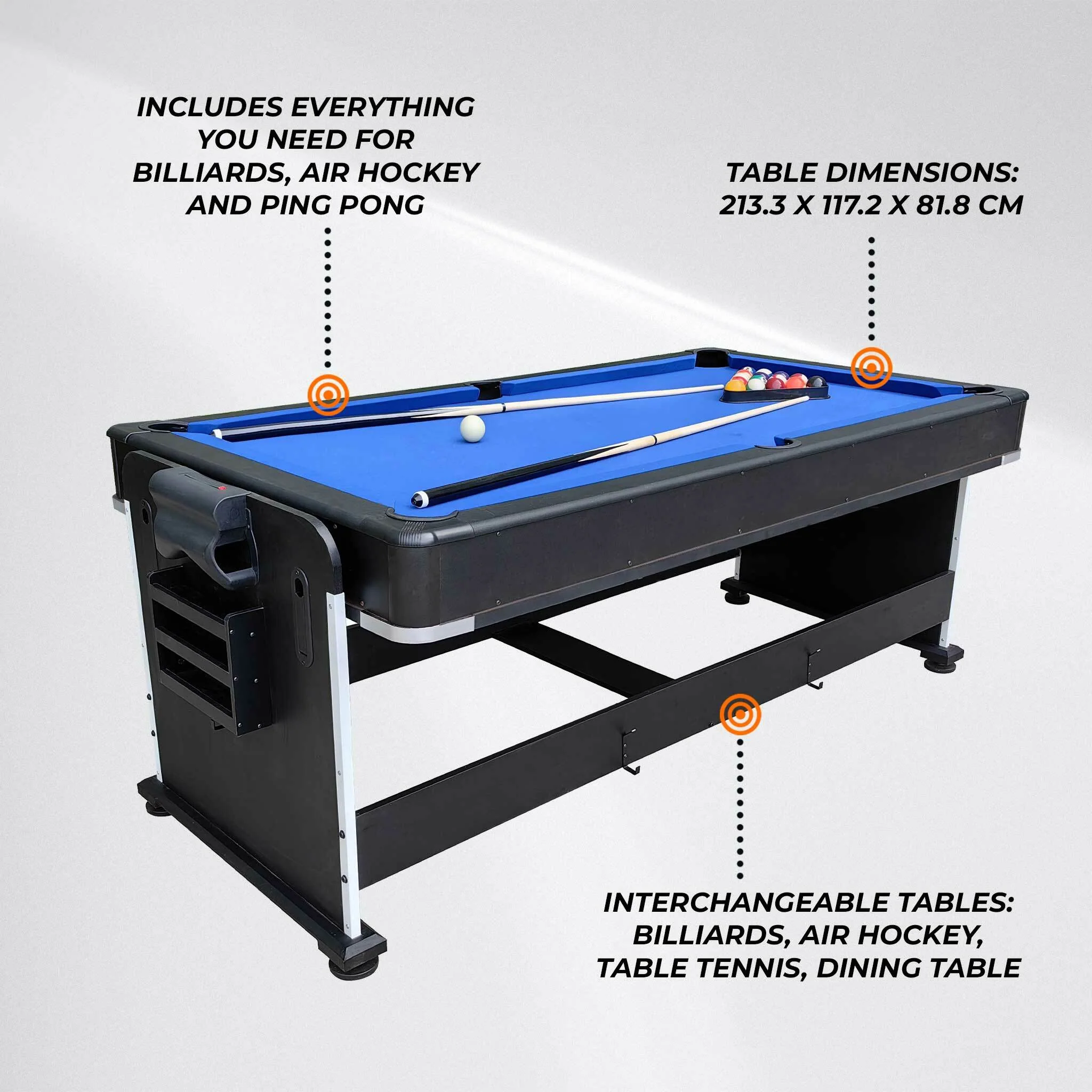 Blackwood Billardtisch 7' 4-IN-1