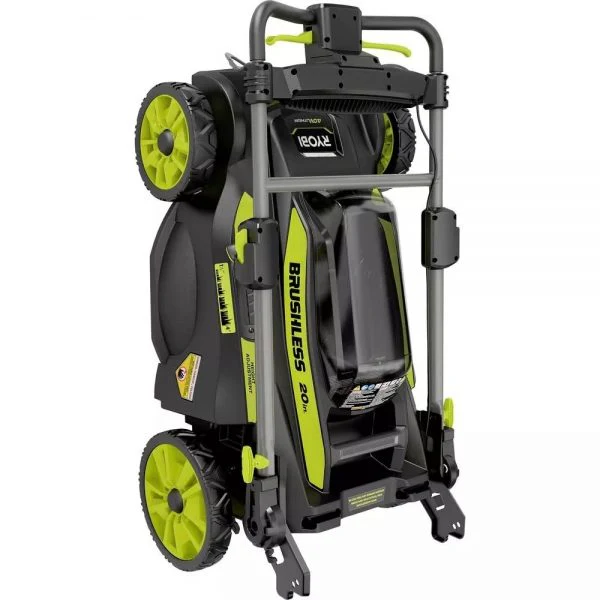40V Brushless 20 in. Walk Behind Self Propelled Mower String Trimmer Leaf Blower with (2) Batteries and (2) Chargers