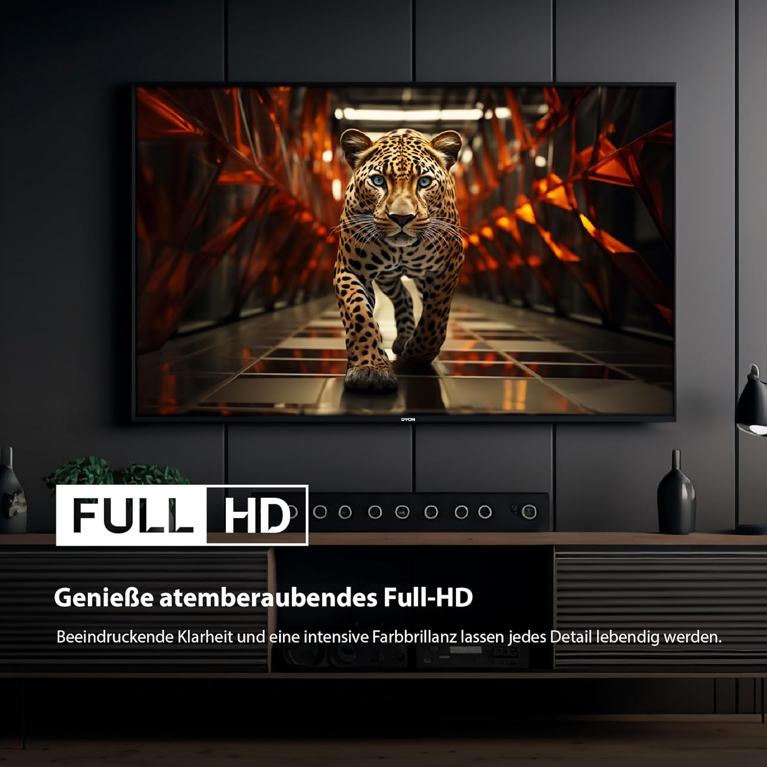 DYON ULTIMAX 43F-TI – 43 Zoll (108 cm) Full-HD Smart TV mit Tizen OS, Triple Tuner (DVB-C/-S2/-T2), Smart & Gaming Hub, Prime Video, Netflix, Disney+ [2025]