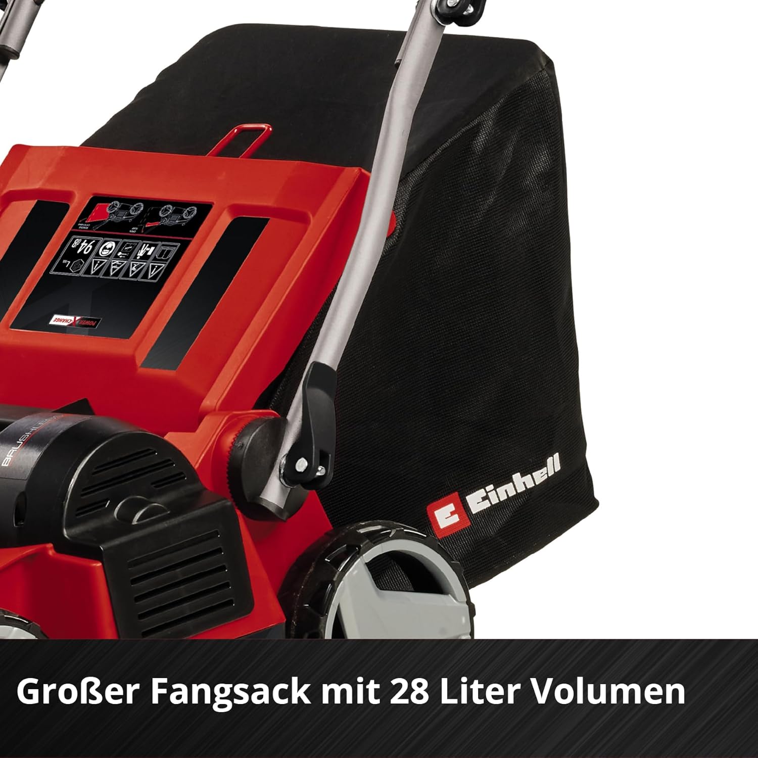 Einhell Akku-Vertikutierer-Lüfter GE-SA 36/35 Li-Solo Power X-Change (Li-Ion, 36 V, bürstenloser Motor, 35cm Messerwalze, 28L Fangsack, einstellbare Arbeitstiefe, ohne Akku  und  Ladegerät)