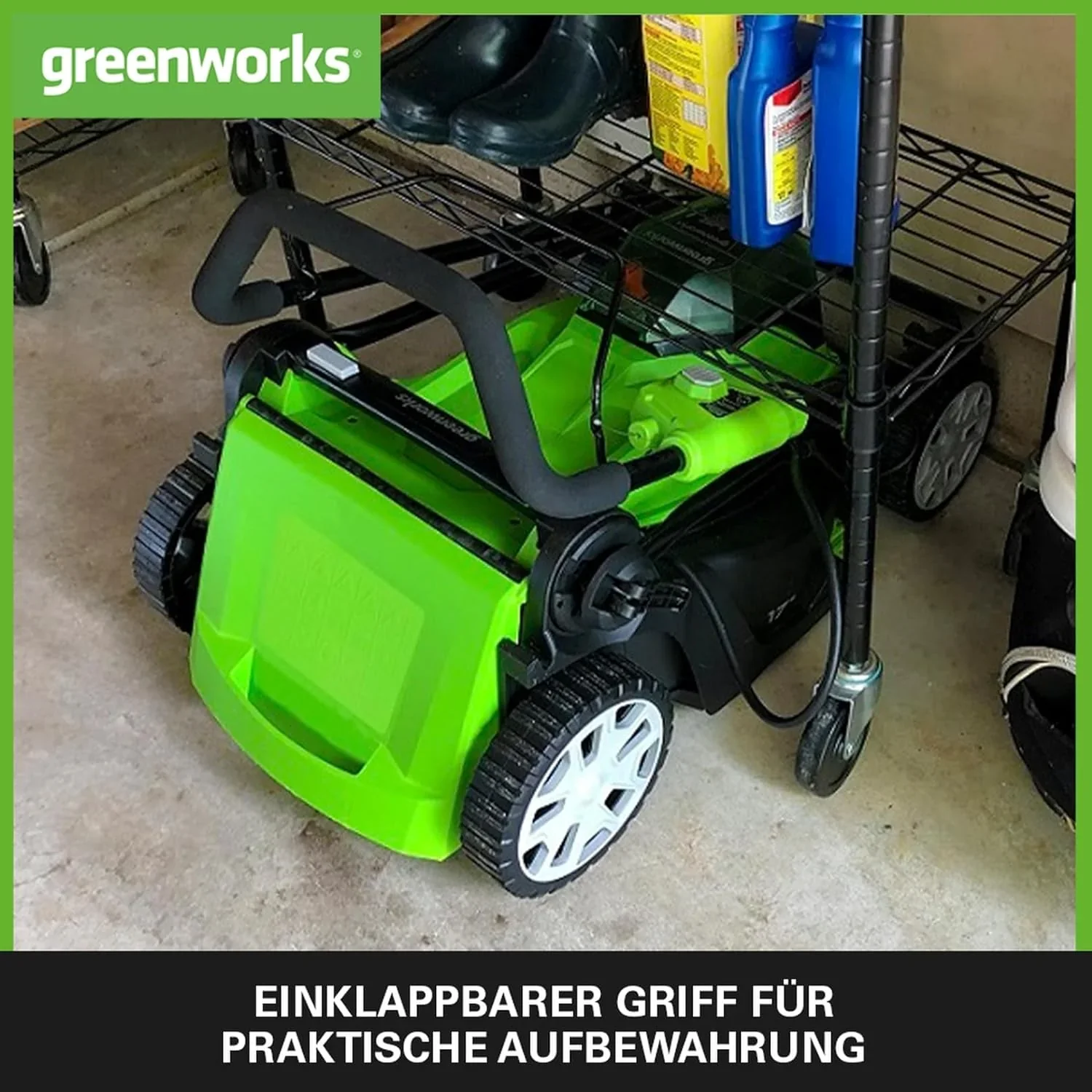 Greenworks 48V (2x24V) Selbstfahrender Akku Rasenmher f��r groe Flchen bis zu 480m, 46cm Schnittbreite, 55L Sack PLUS zwei 4Ah-Akkus und Doppelladegert GD24X2LM46SPK4X