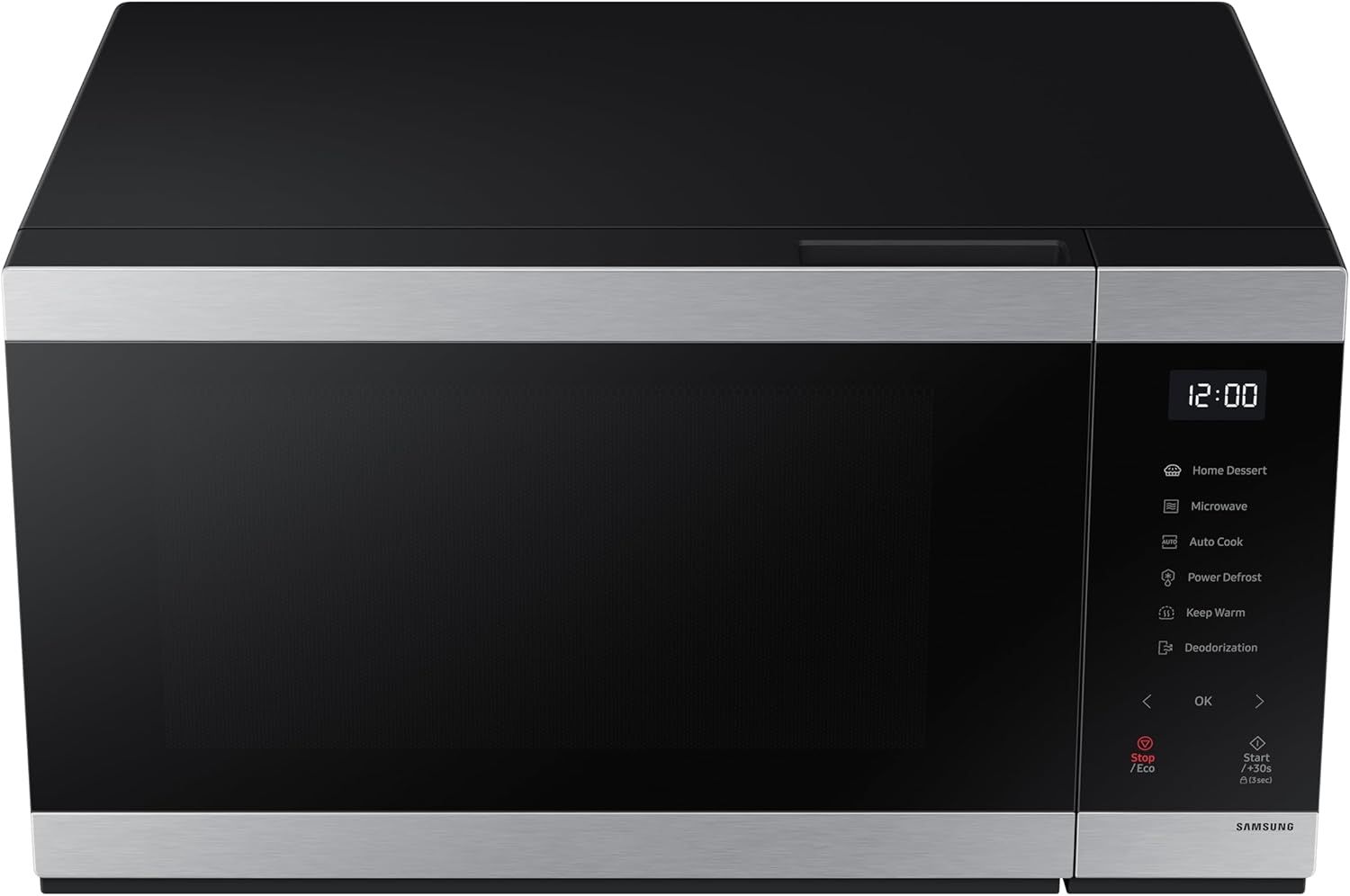 Samsung 1000W Silver Microwave with Glass Touch, 40L, Ceramic Interior