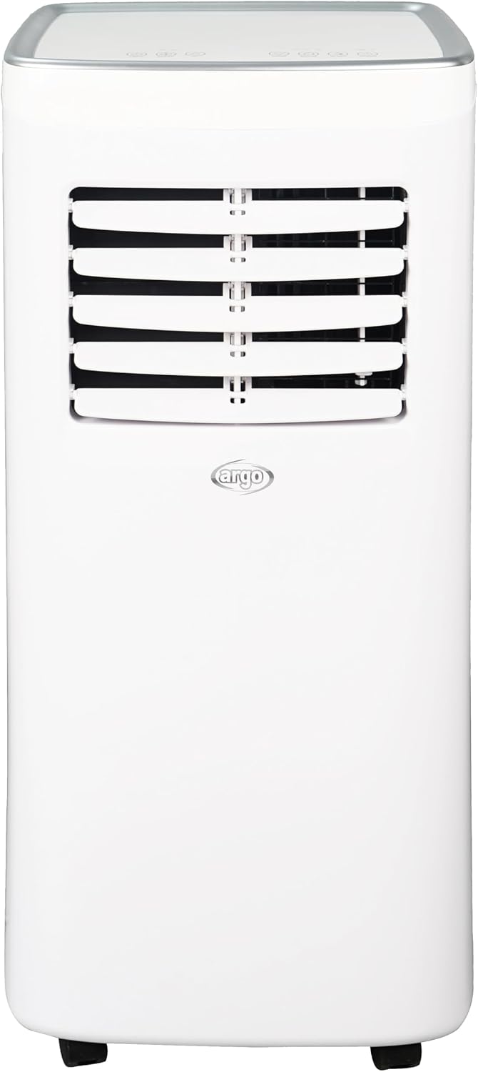 ARGO - Kompaktes mobiles Klimagerät – 3 Funktionen Kühlung Belüftung Entfeuchtung – 8000 BTU/h – Energieeffizienzklasse A – Weiß – 69 x 32,8 x 33,4 cm – ARG-ETIENNE