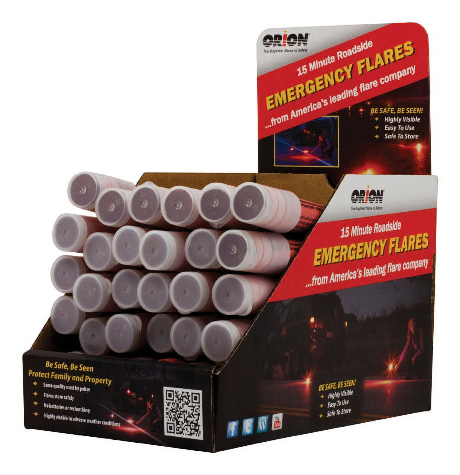 Orion Safety Products 0715 15 Minute Flare, No Spike/No Stand - 72 Count