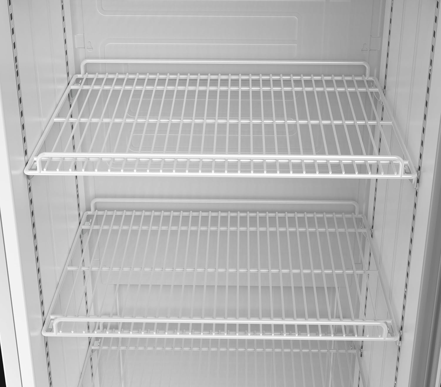 SCHOEPF GKS350 gewerblicher Getränkekühlschrank - Umluft - Glastür-Kühlschrank - 347 l - 5 verstellbare Drahtablagen - 194,5cm Höhe (Weiß)