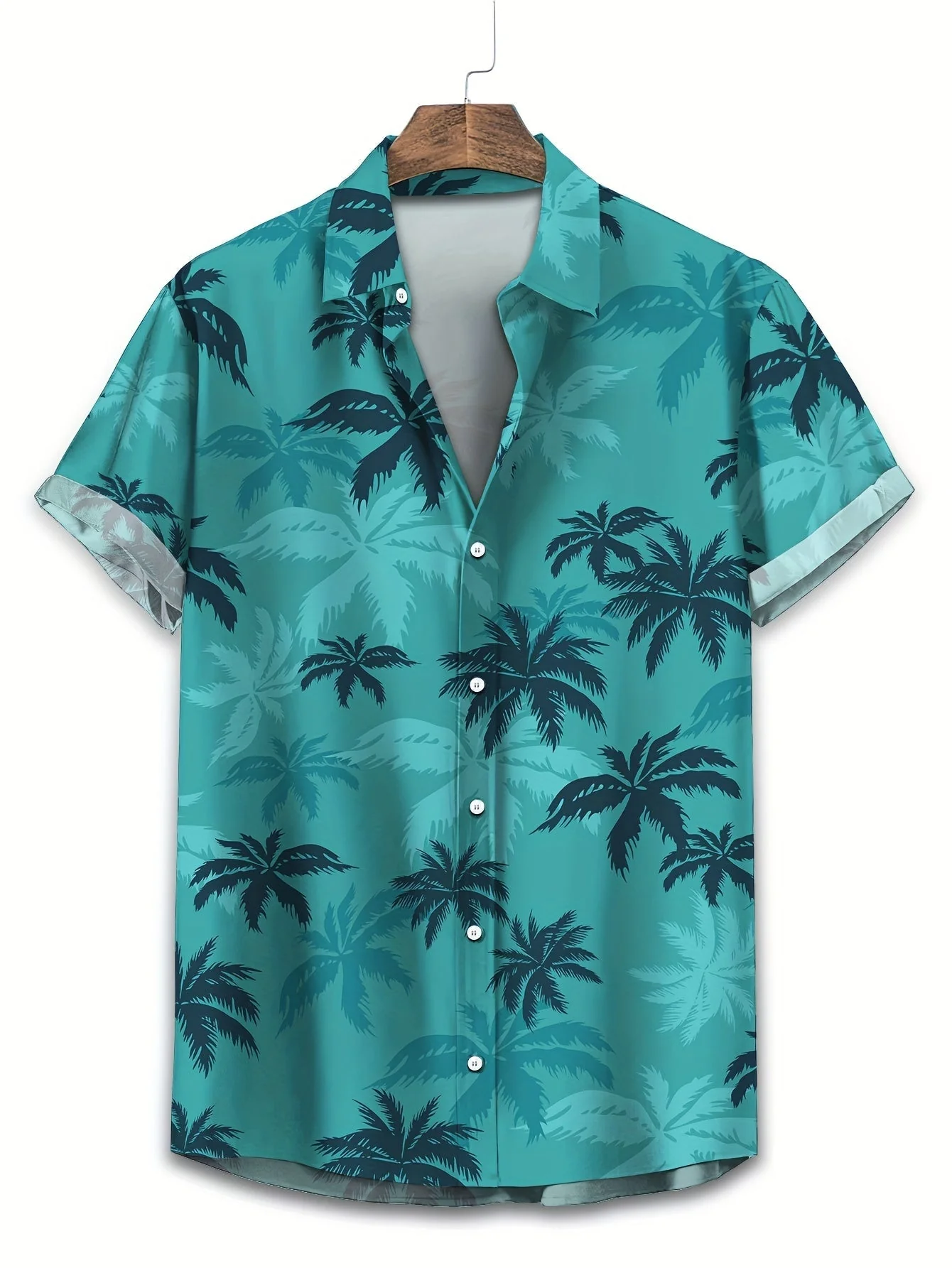 Herren Hemd mit Palmenprint �C L?ssiger & Atmungsaktiver Sommerstil