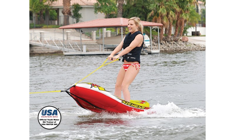 Airhead AHEZ-200 Big EZ Ski Inflatable Water Skiing Training Towable Tube