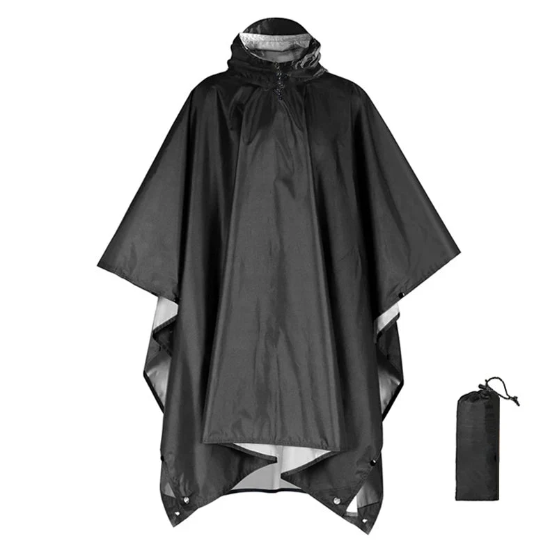 3-in-1 Milit?r-Regenmantel mit Kapuze �C Wasserdichter Poncho