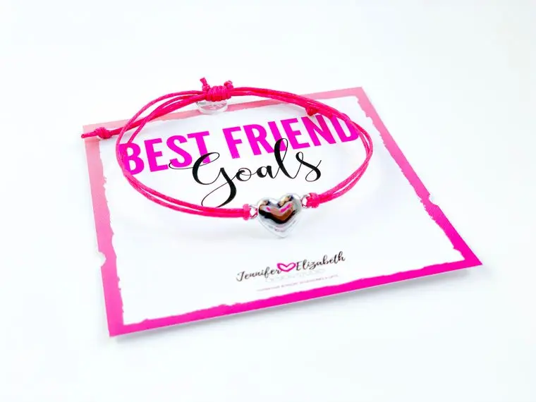 Best Friend Goals Inspirational Carded Sliding Knot Bracelet