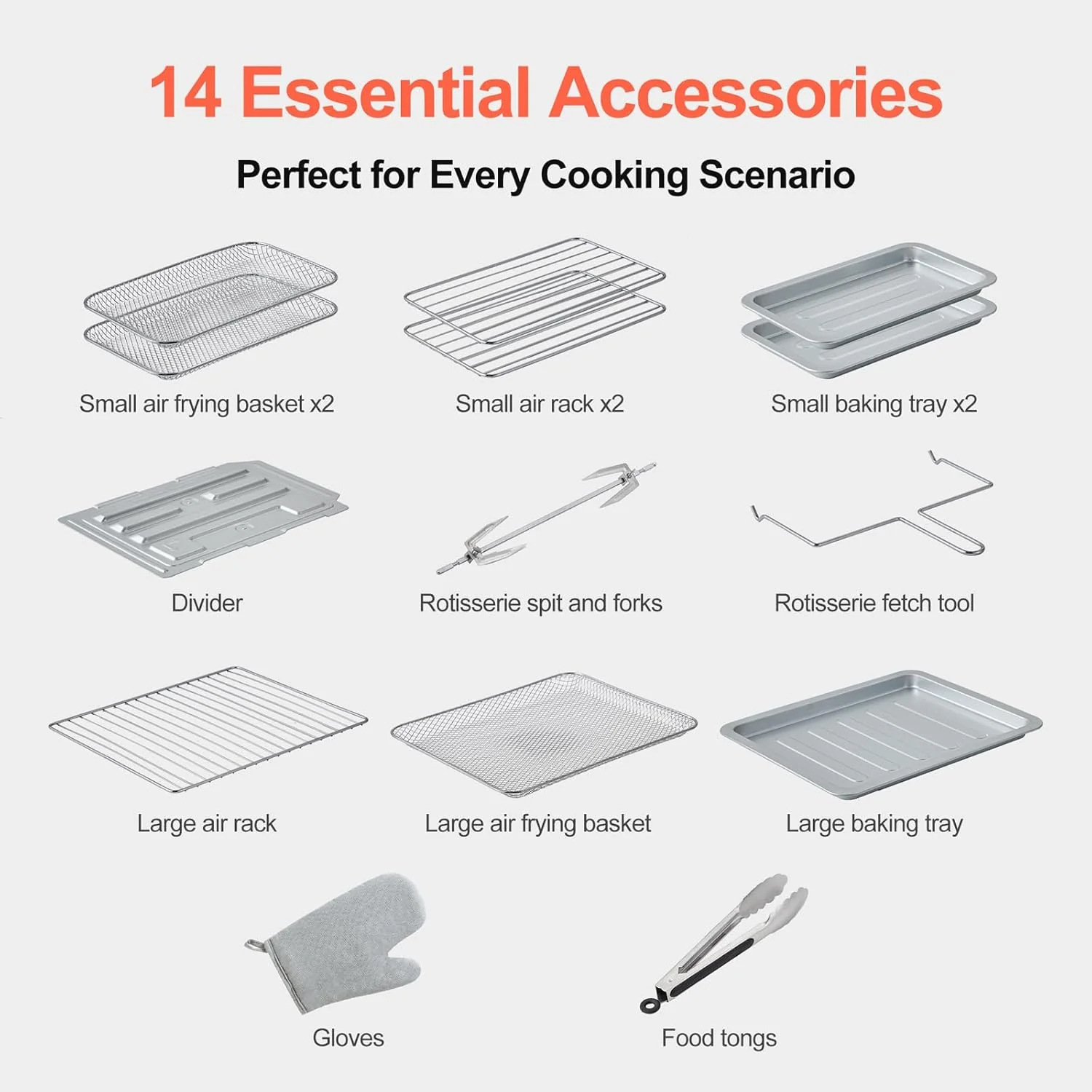 HotKing Dual-Zone Air Fryer Toaster Oven Combo, 28 QT Extra Large, Non Toxic Stainless Steel