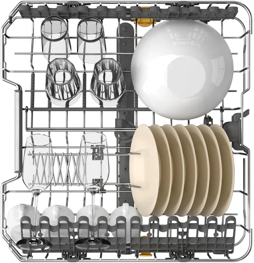 Bauknecht B7F HP43 XA Vrijstaande vaatwasser/ 60 cm/ 15 couverts/ PowerClean Pro-Effectieve hogedruksproeiers/ Natural Dry-Automatische deuropening-Betere droging/ Maxi Space-Meer binnenruimte