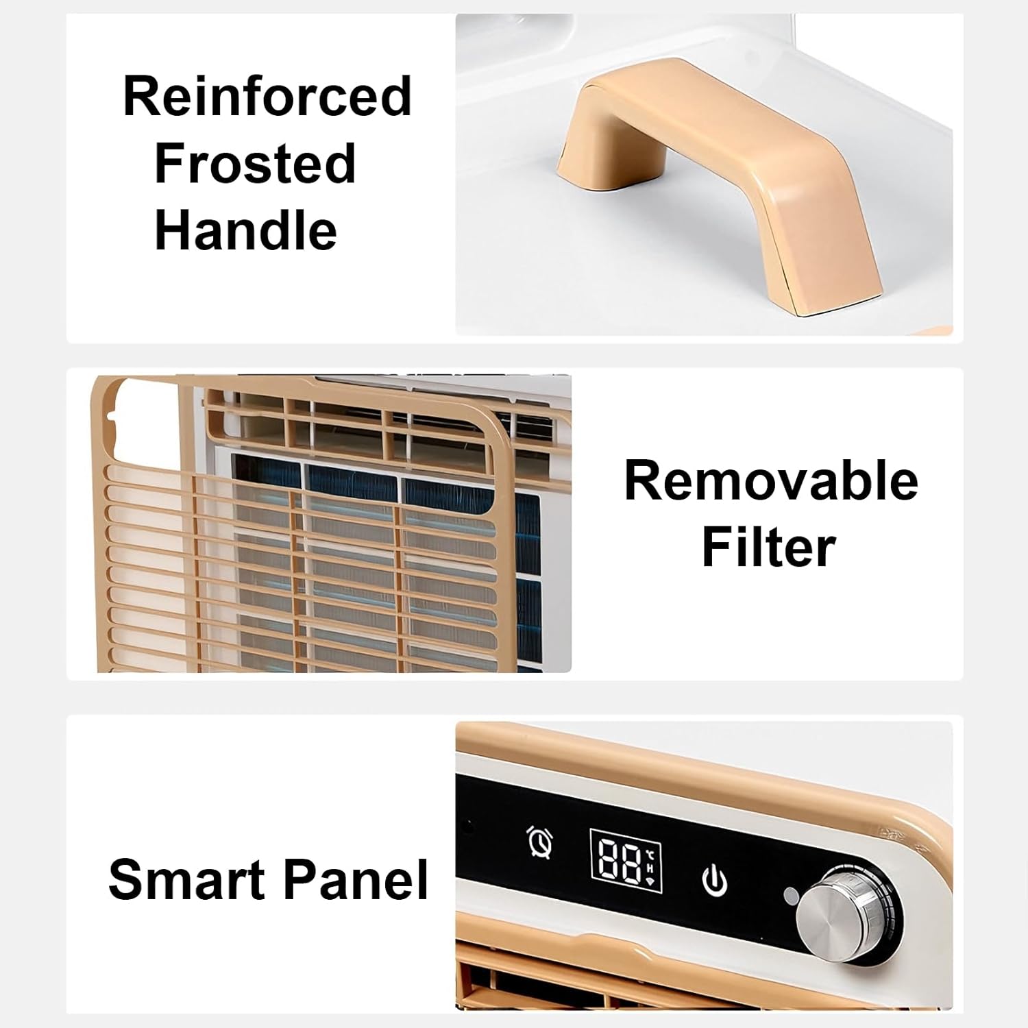 Tragbare Klimaanlage, 5000 BTU Smartes Kühlgerät mit Touch-Steuerung und 12H Timer, ideal für Schlafzimmer, Büro, Wohnmobil, leises Split-Design für Multi-Szenen-Nutzung