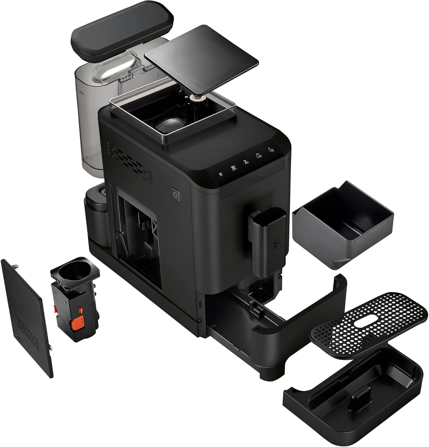 Tchibo Kaffeevollautomat Esperto2 Caffè mit 2-Tassen-Funktion für Caffè Crema und Espresso, Granite Black - INKLUSIVE Kaffeeprobierset GRATIS