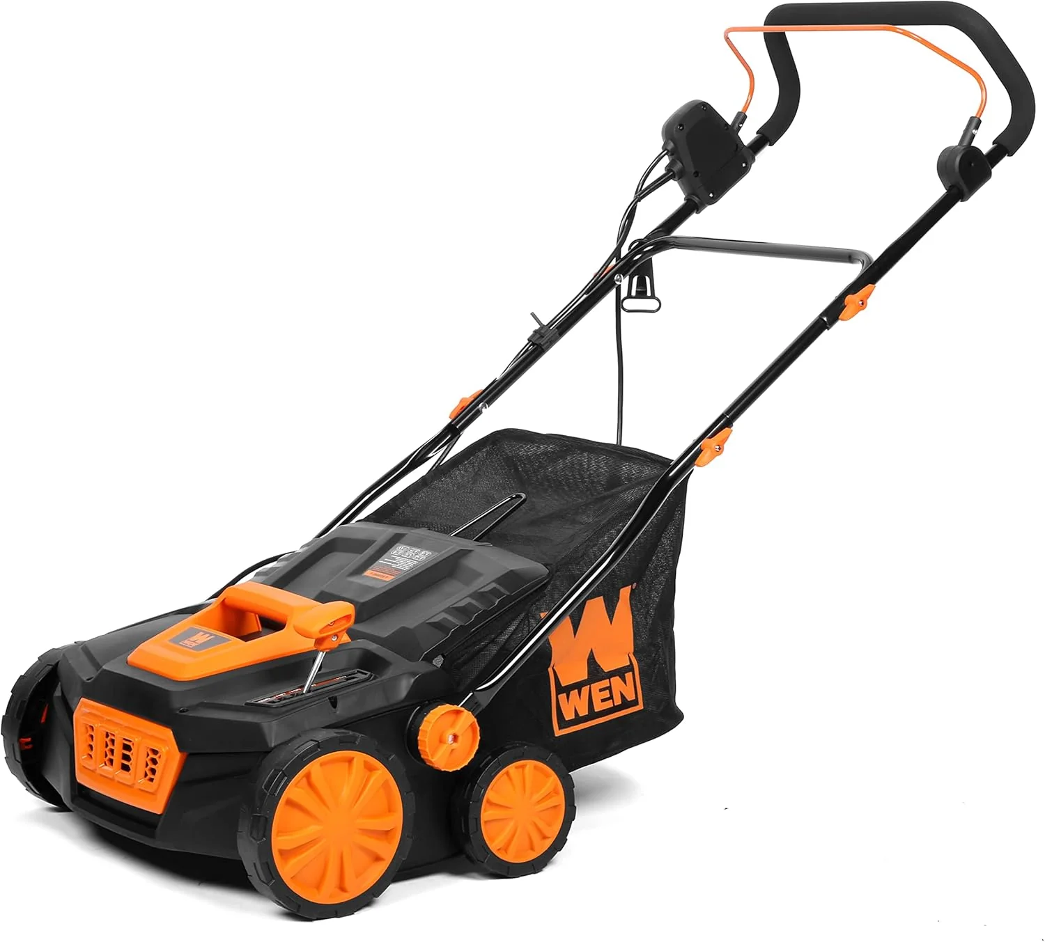 WEN DT1516 16-Inch 15-Amp 2-in-1 Electric Dethatcher and Scarifier with Collection Bag