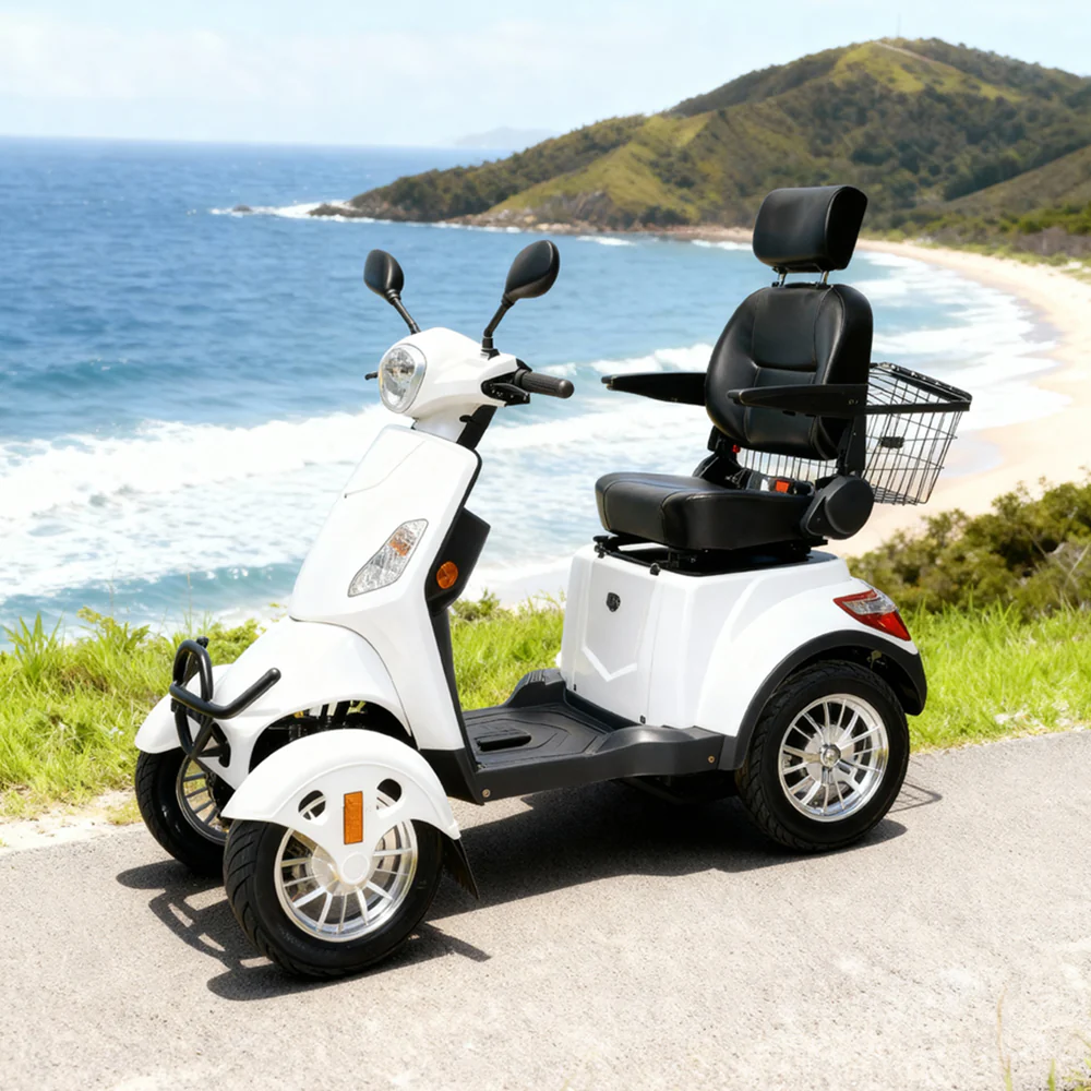 4-Wheel Electric Mobility Scooter with 3 Selectable Speed Modes and 500W Motor, 150kg Max Load