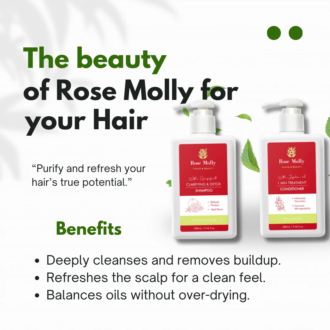 Clarifying & Detox Wash Set + Repair Hair Vitamins Capsules