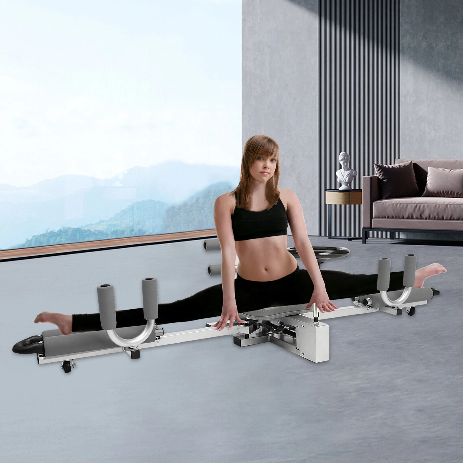 Professionele beinstrekker van Miu Meow (149 kg), stevig apparaat voor het verbeteren van flexibiliteit, trainingsapparaat voor beenlunges voor yoga en thuissportschool.