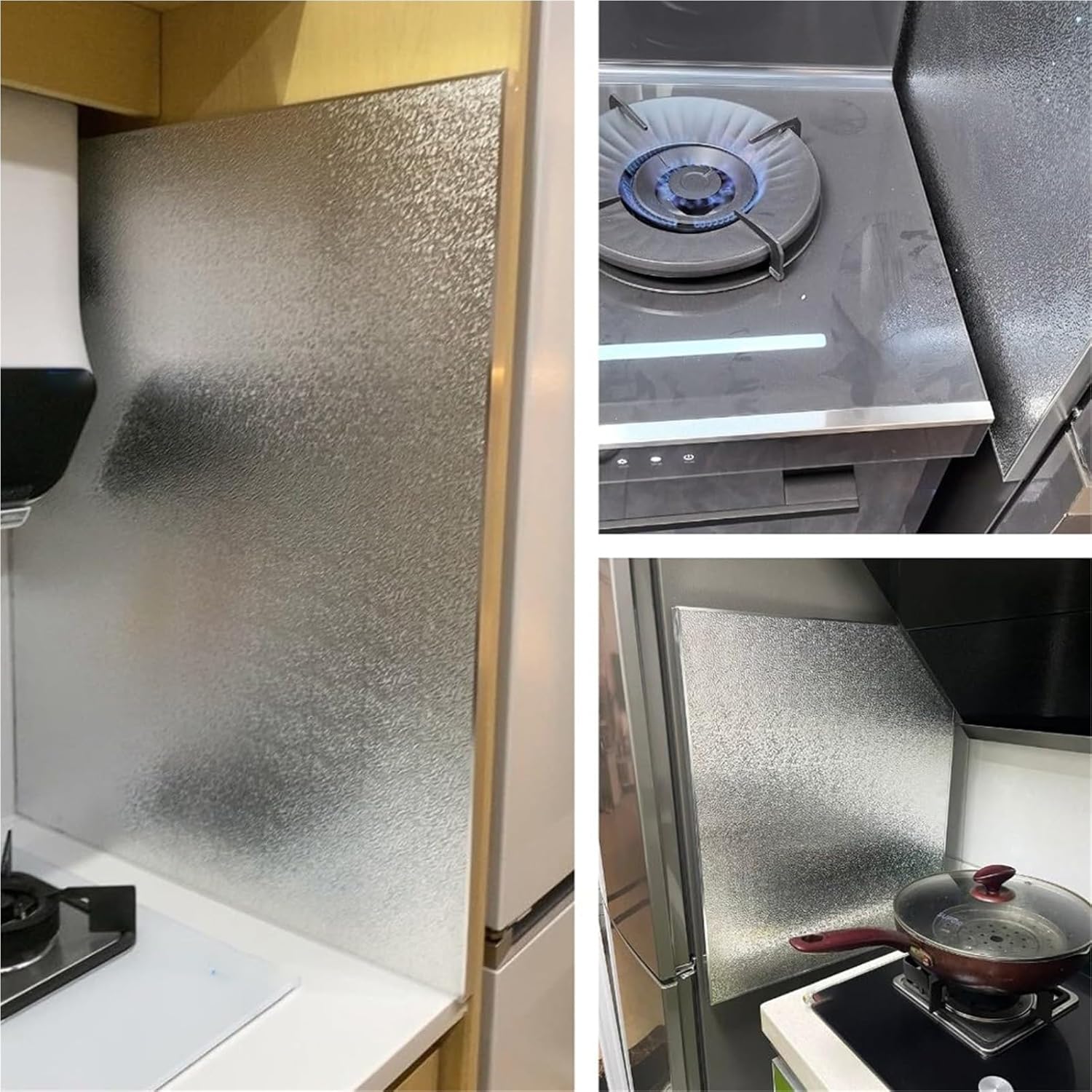 Generisch Hochtemperatur-Spritzschutz für die Küche - 20/40/60/80/90/120 cm Kühlschrank-Isolierplatte für Kaffeemaschinen und Thermoskannen, Kühlschrankschutz (50 cm x 40 cm)